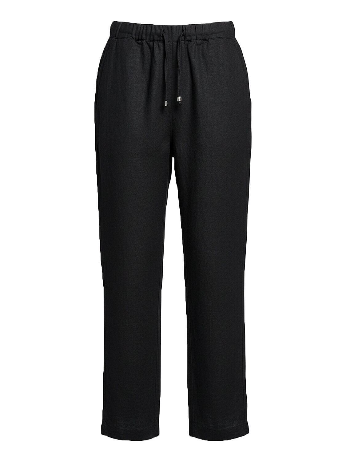 Siyah %100 Keten Oversize Pantolon (5)