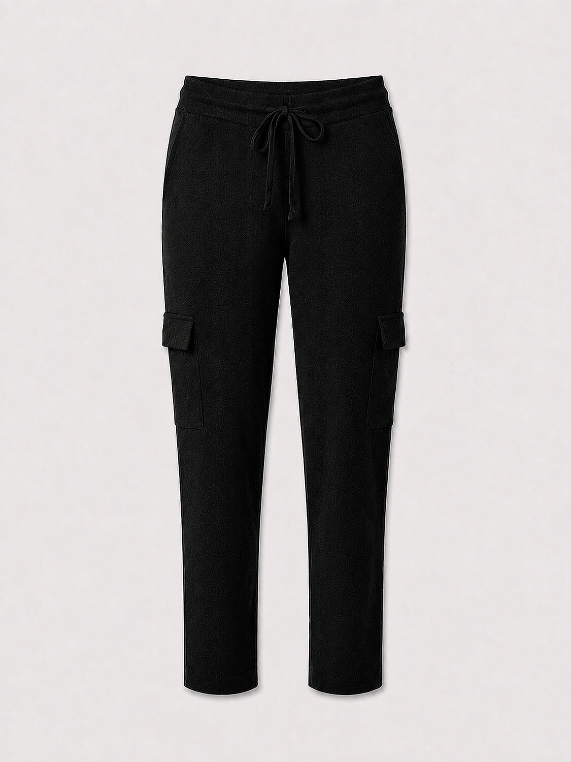 Siyah Doğal Yün Dokulu Regular Fit Pantolon - 5