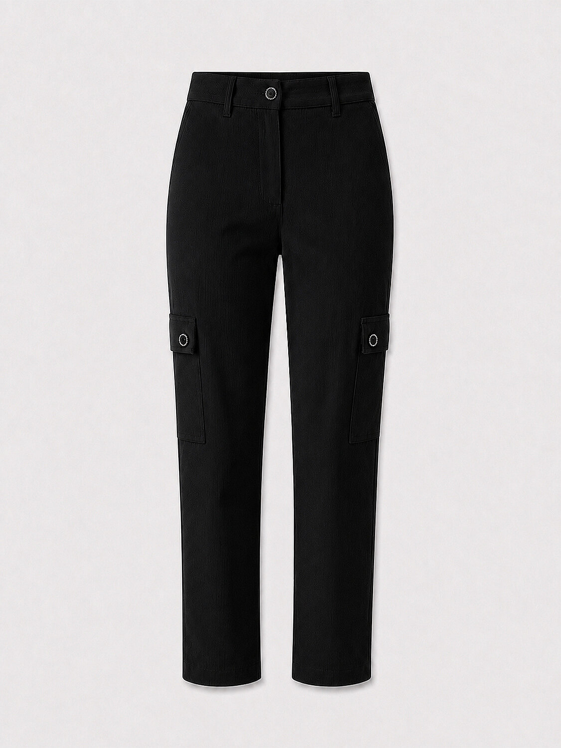 Siyah Lüks Dokulu Soft Kadife Oversize Pantolon - 5