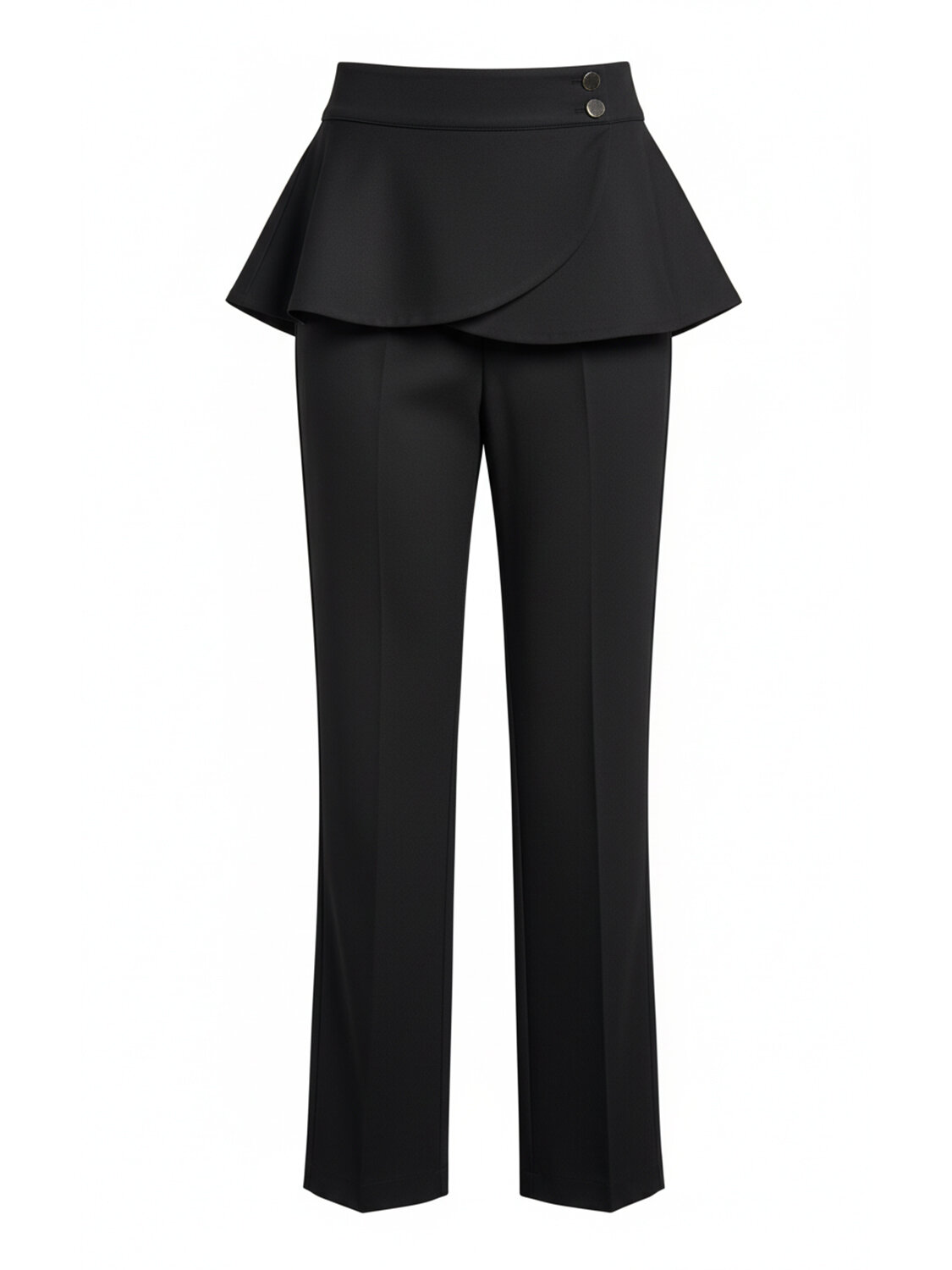 Siyah Pamuk Dokulu Regular Fit Pantolon - 5