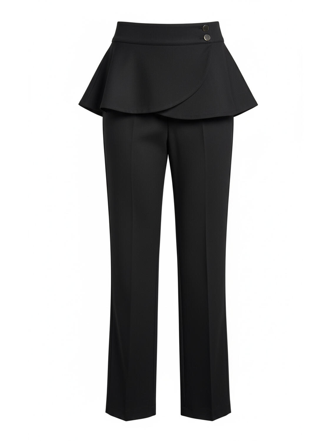 Siyah Pamuk Dokulu Regular Fit Pantolon - 5