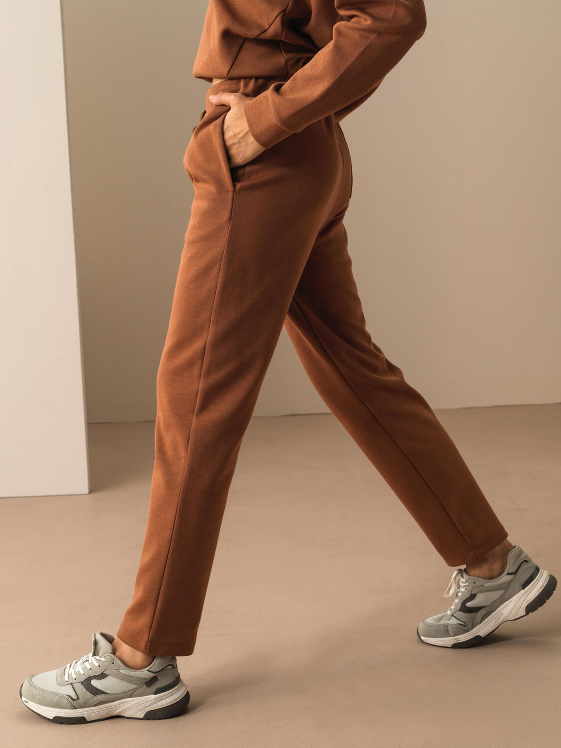 Vizon Pamuk Dokulu Regular Fit Pantolon
