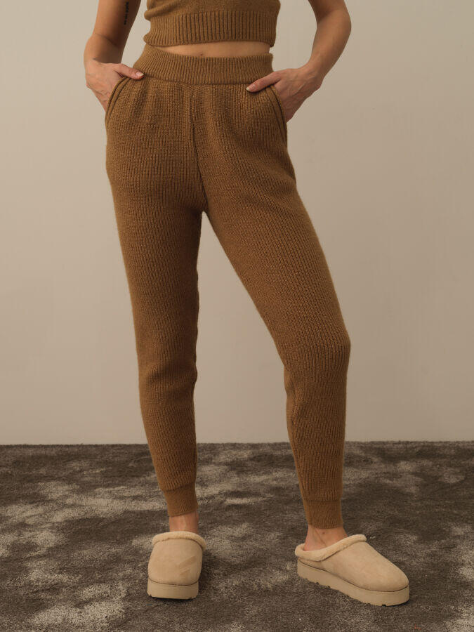 Xint Toptan Camel Lüks Pamuk Dokulu Regular Fit Pantolon