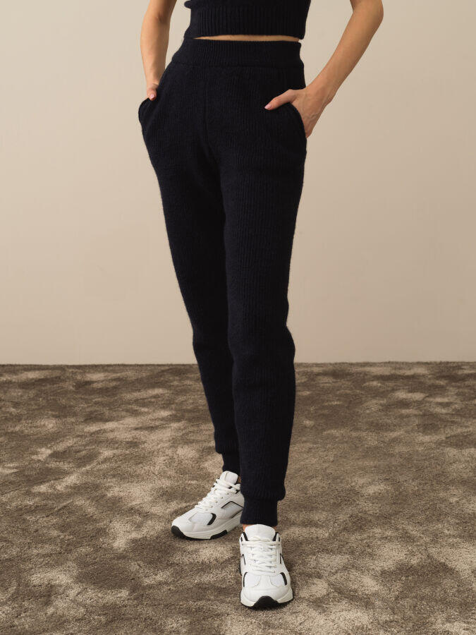 Xint Toptan Lacivert Lüks Pamuk Dokulu Regular Fit Pantolon