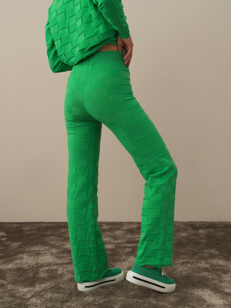 Yeşil Formunu Koruyan Oversize Pantolon - 3