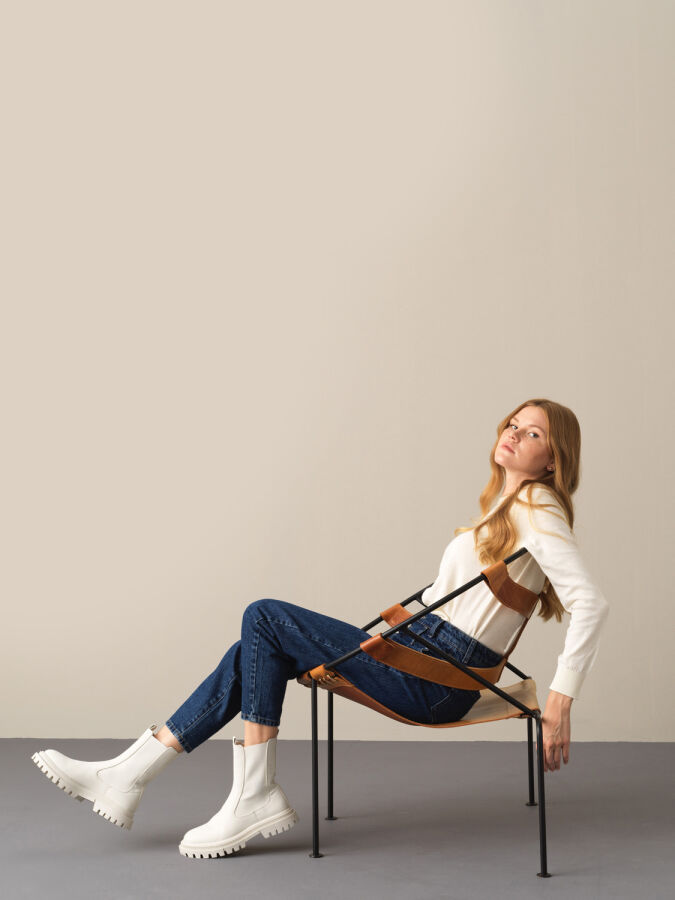 Mavi Oversize Pamuk Denim Pantolon - 4
