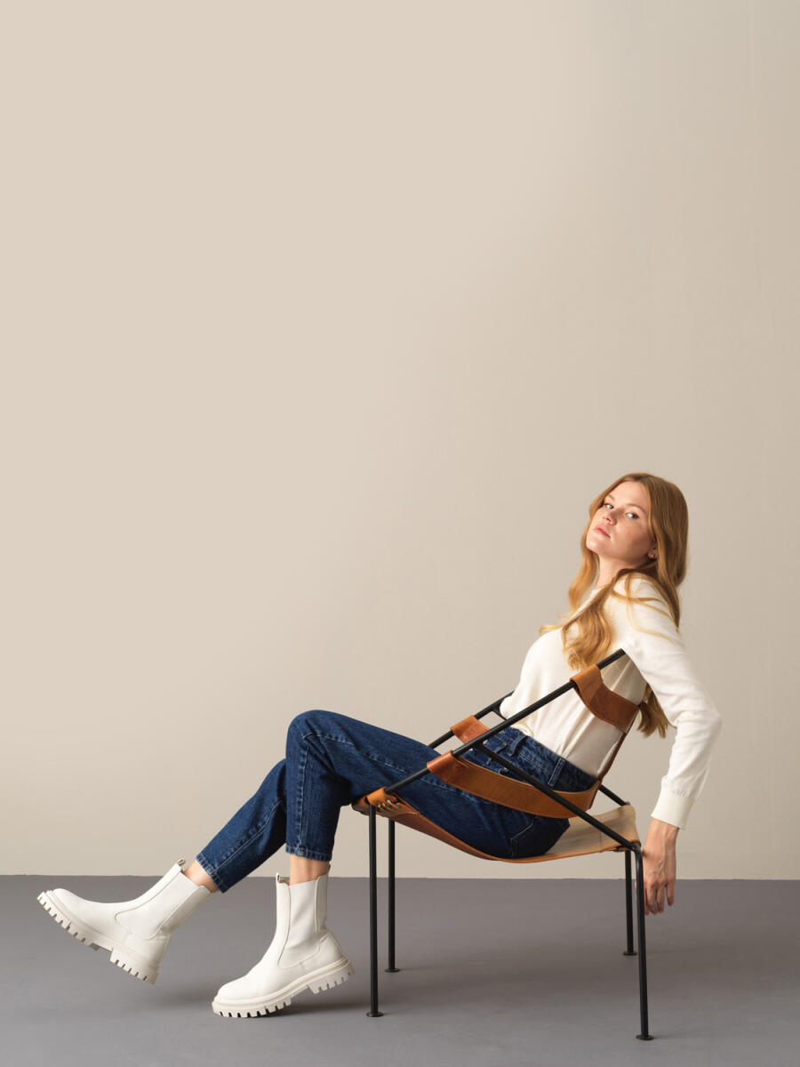 Mavi Oversize Pamuk Denim Pantolon - 4