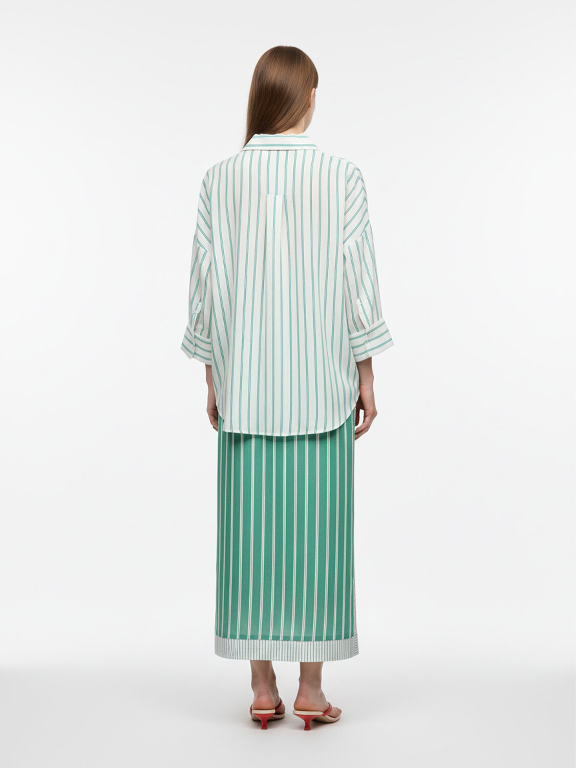 Yeşil Doğal Dökümlü Regular Fit Pareo - 5