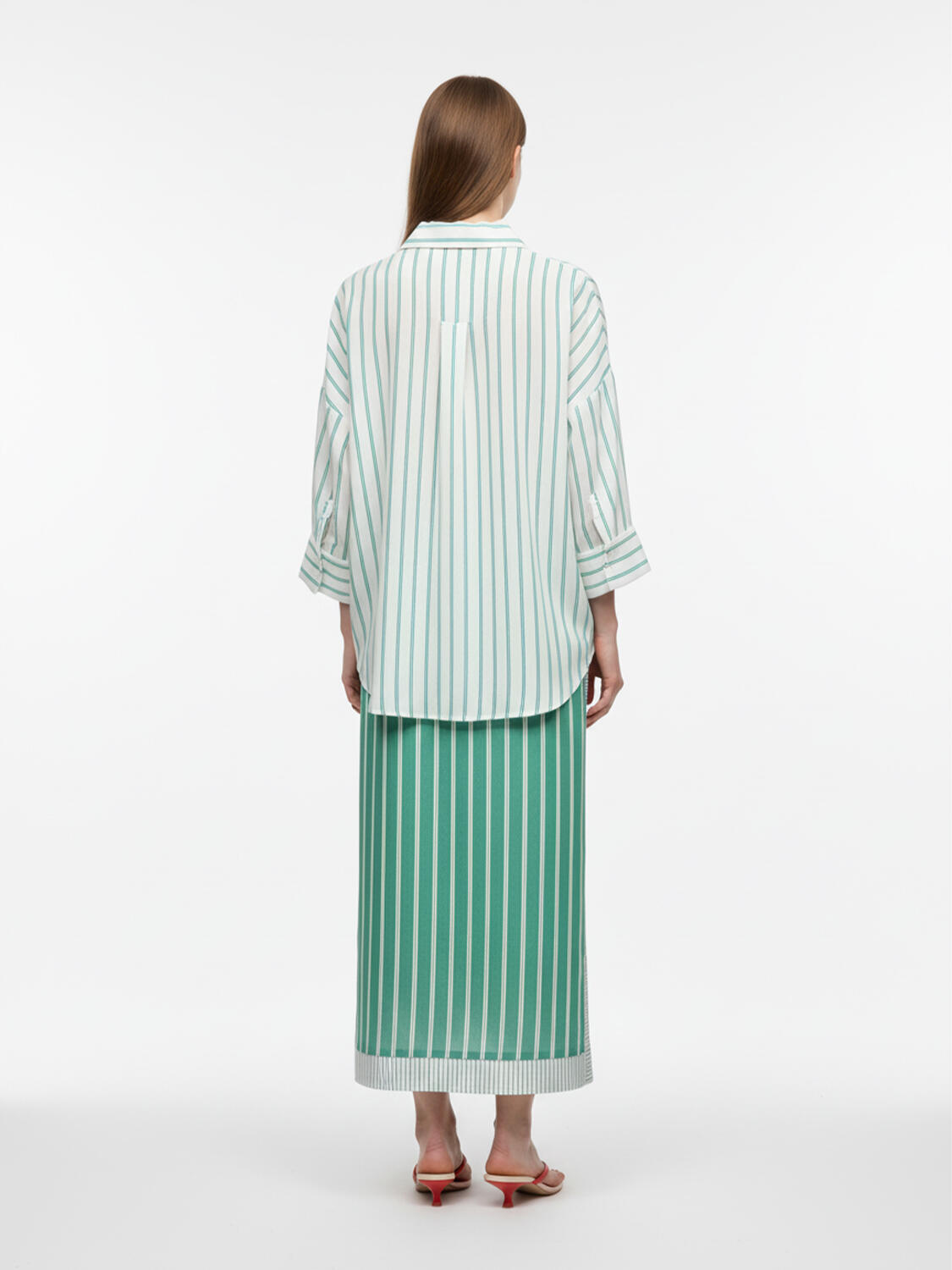 Yeşil Doğal Dökümlü Regular Fit Pareo - 5