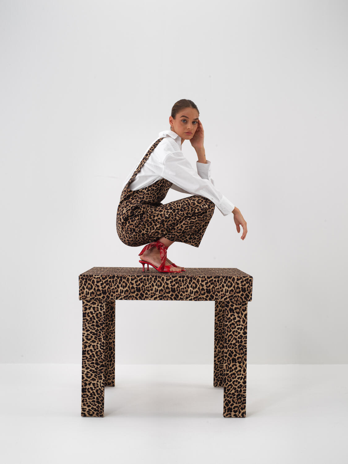 Camel Pamuk Dokulu Oversize Salopet