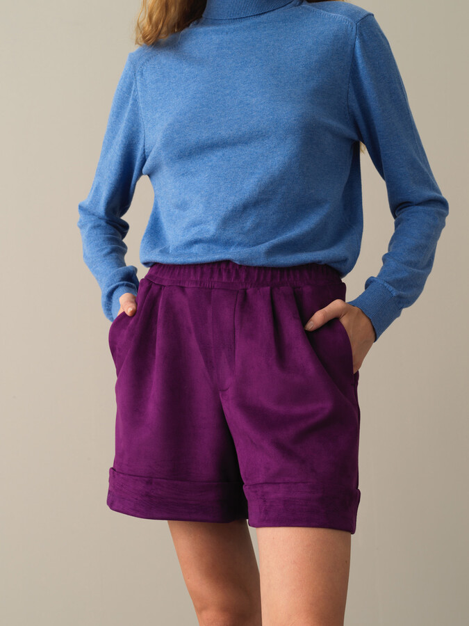 Mor Regular Fit Şort - 1