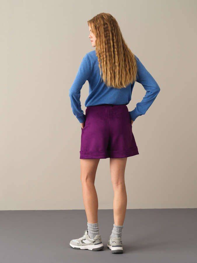 Mor Regular Fit Şort - 4