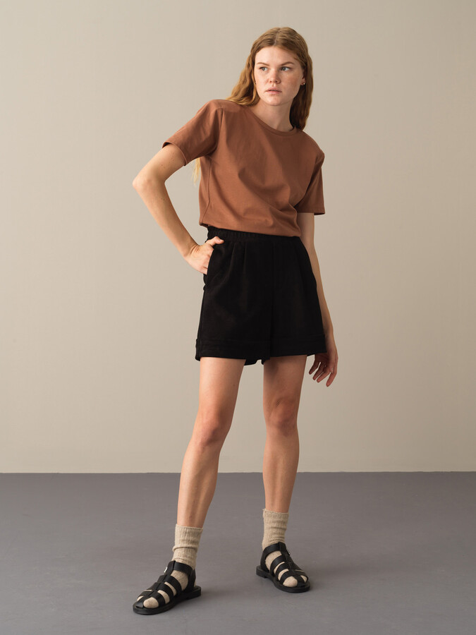 Siyah Regular Fit Şort - 2