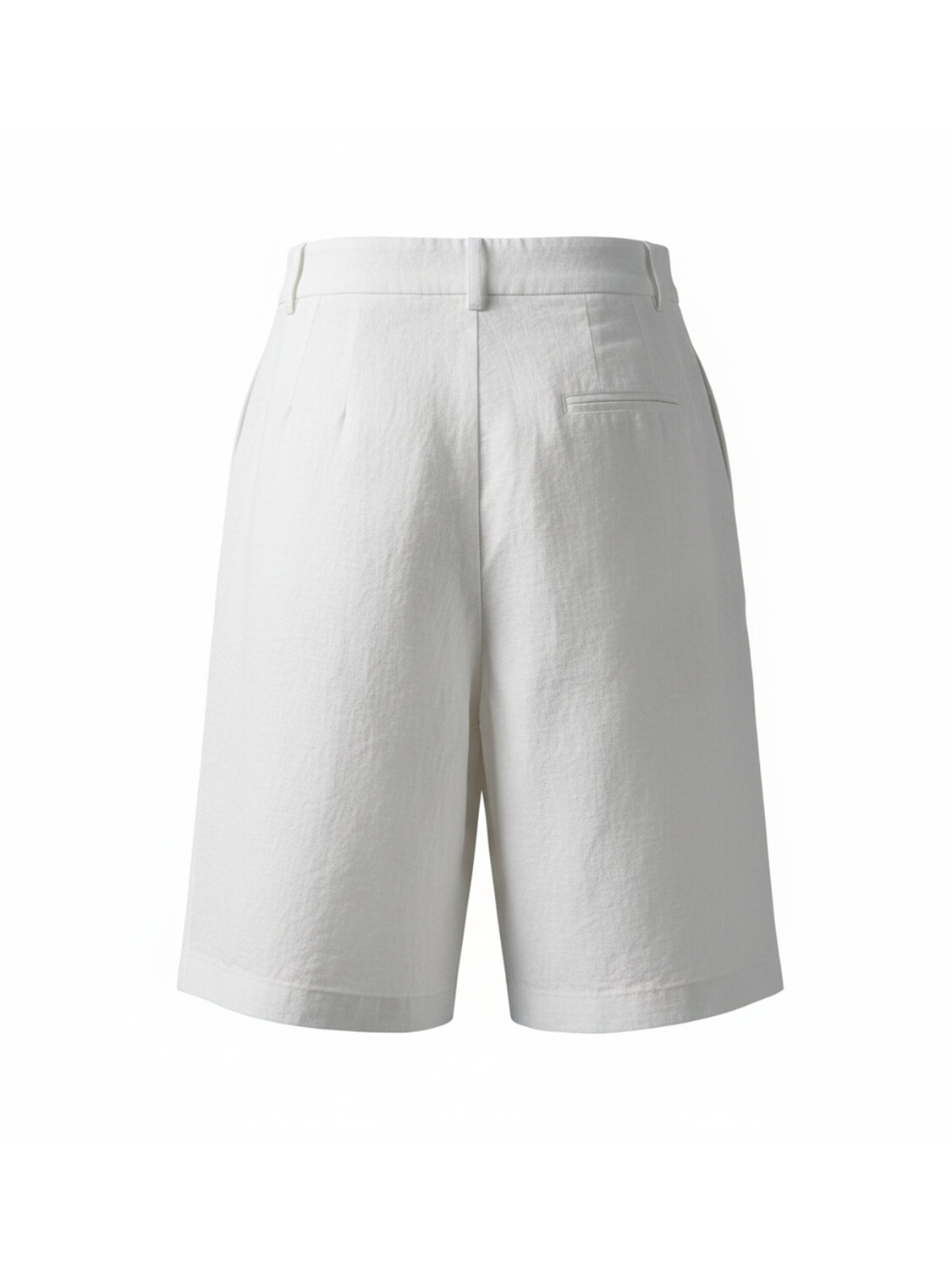 Beyaz %100 Keten Oversize Şort (6)