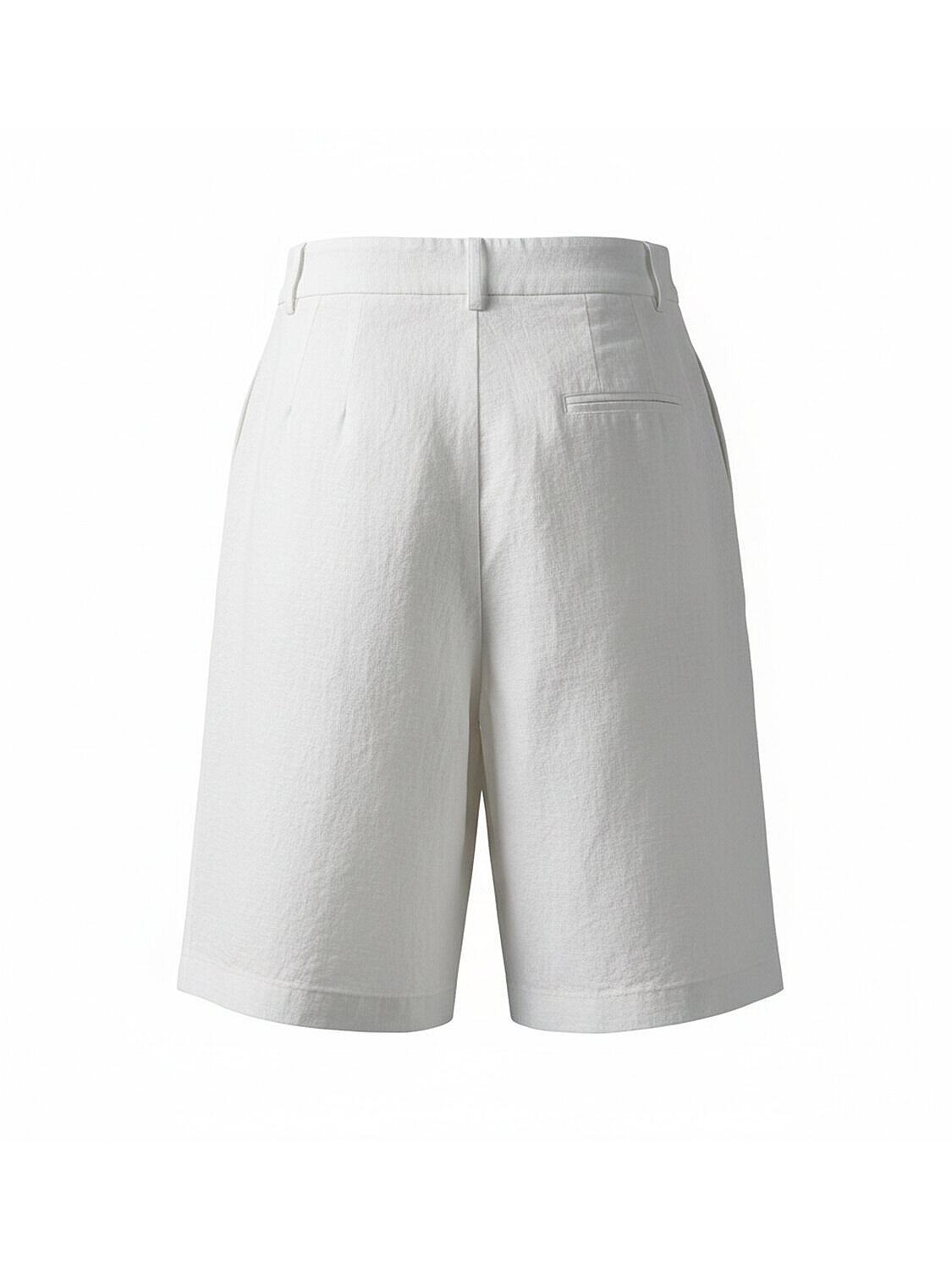 Beyaz %100 Keten Oversize Şort (6)