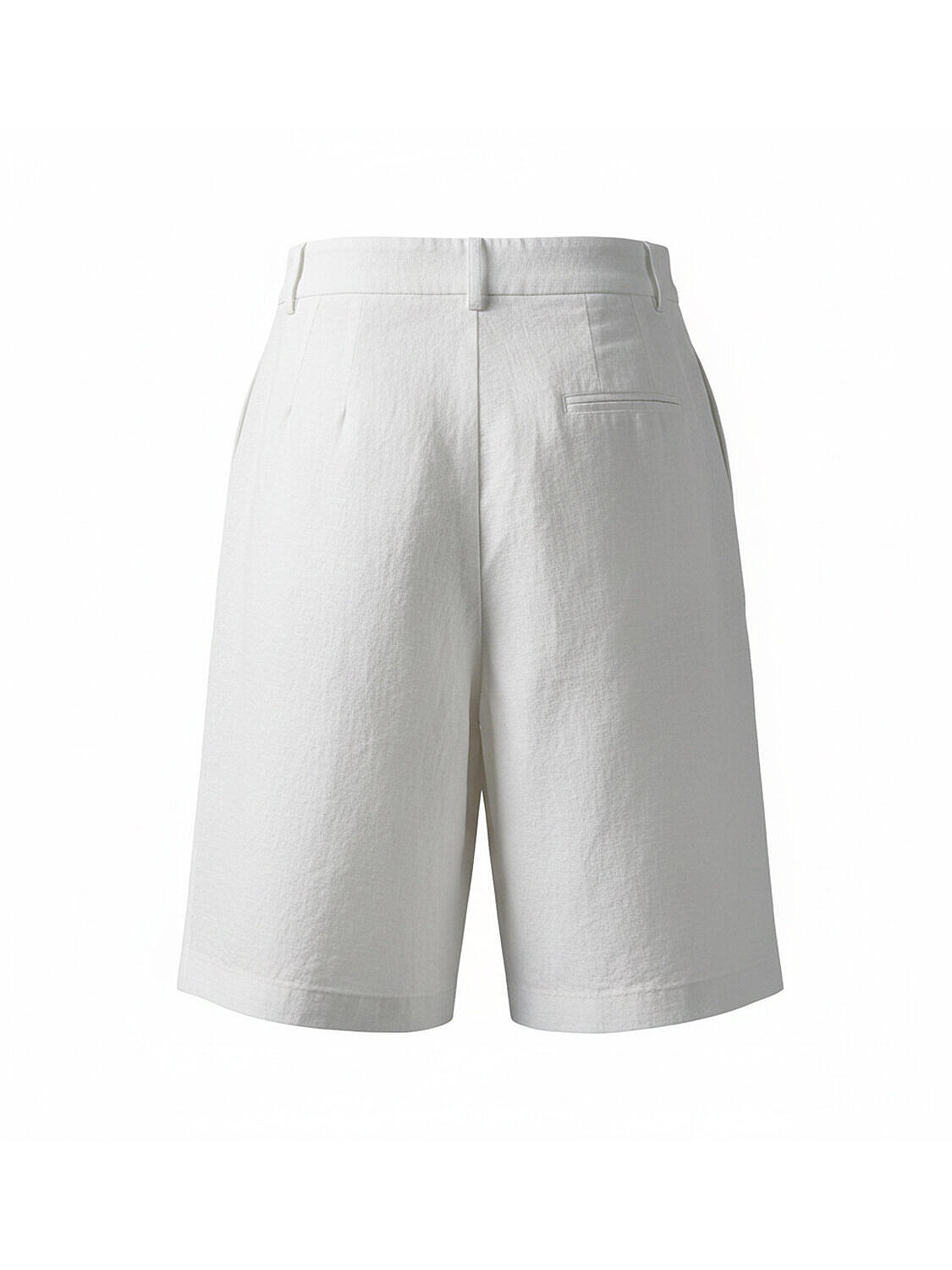 Beyaz %100 Keten Oversize Şort (6)