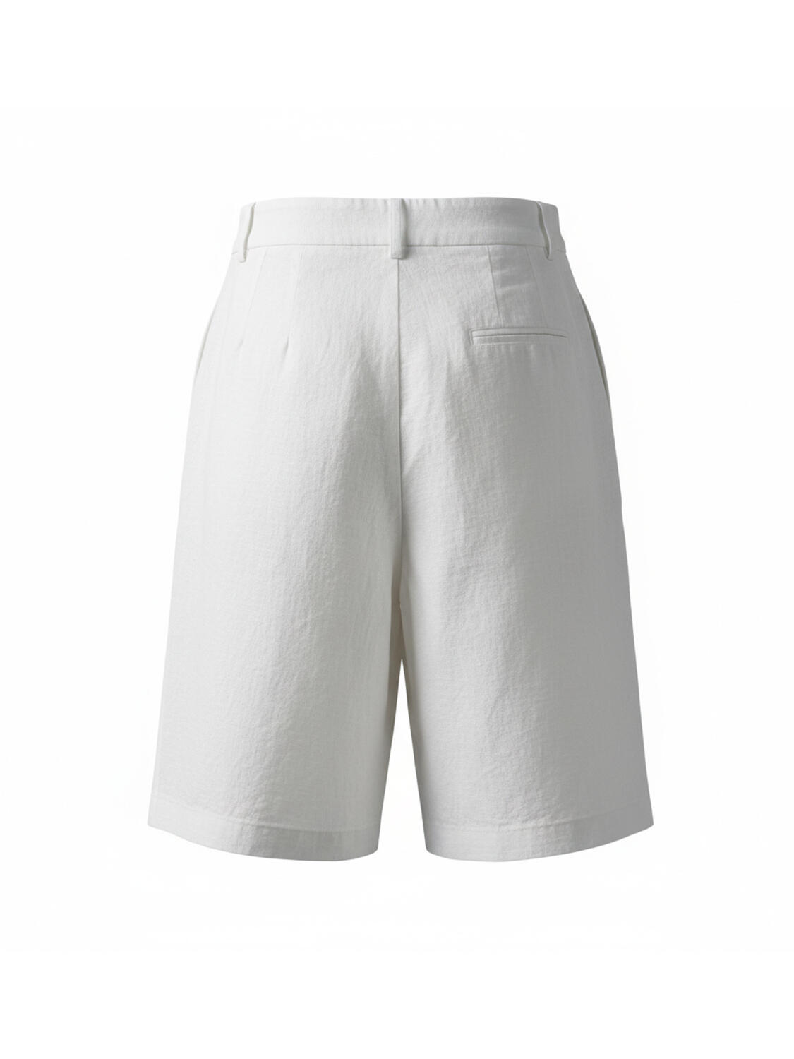 Beyaz %100 Keten Oversize Şort - 6