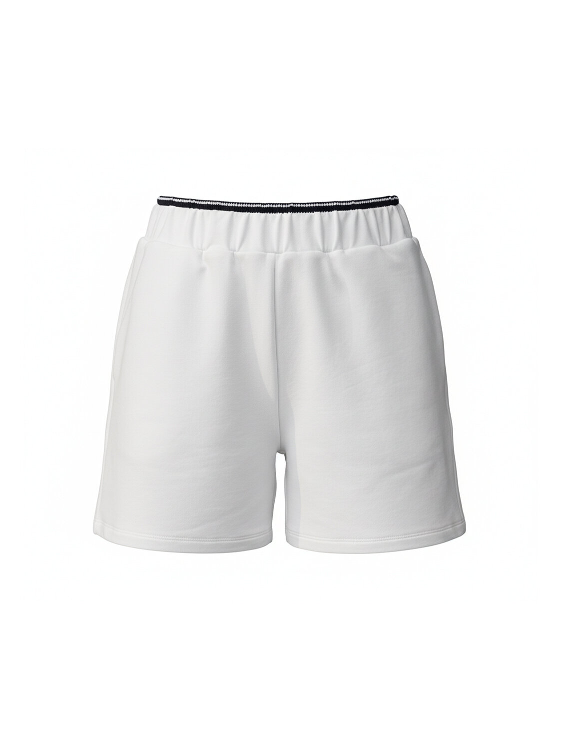 Beyaz Pamuk Dokulu Regular Fit Şort - 6