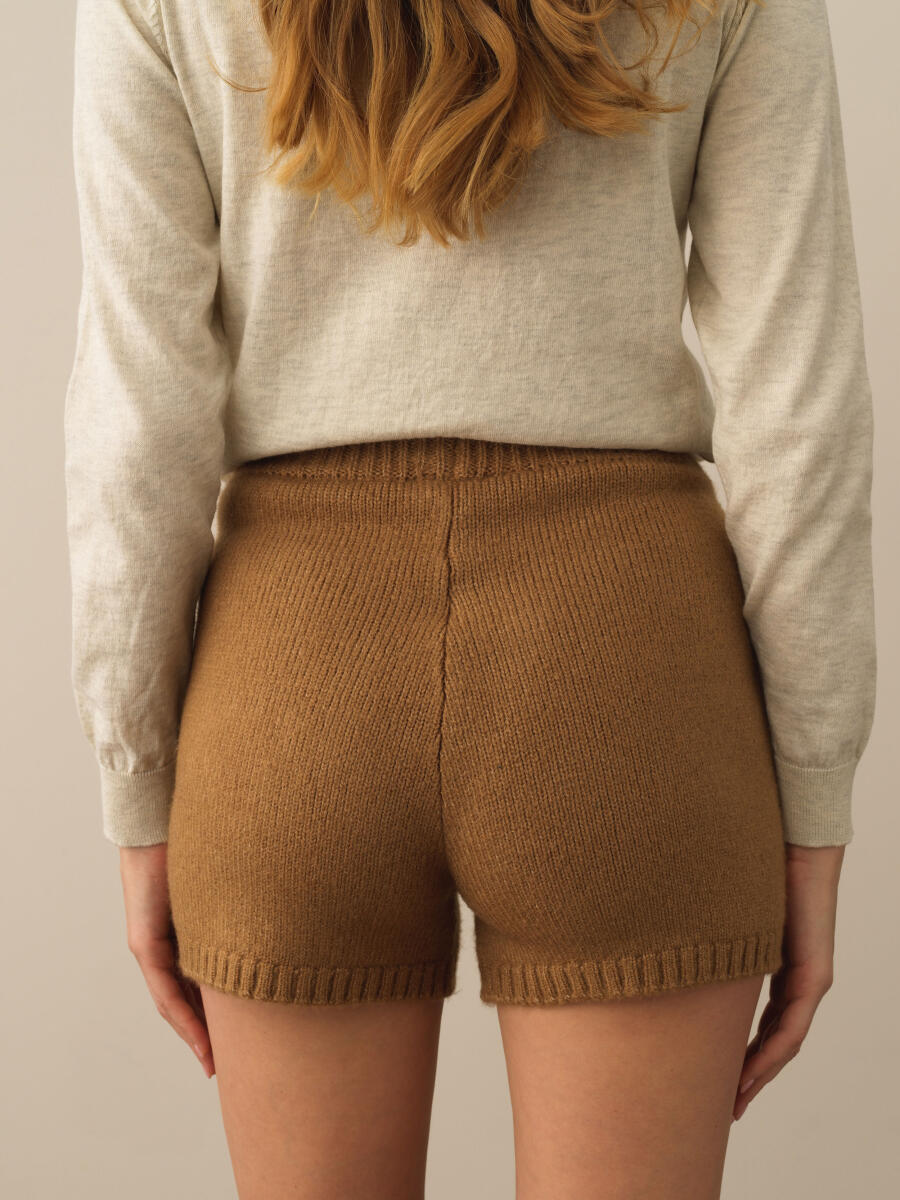 Camel Lüks Pamuk Dokulu Regular Fit Şort - 3