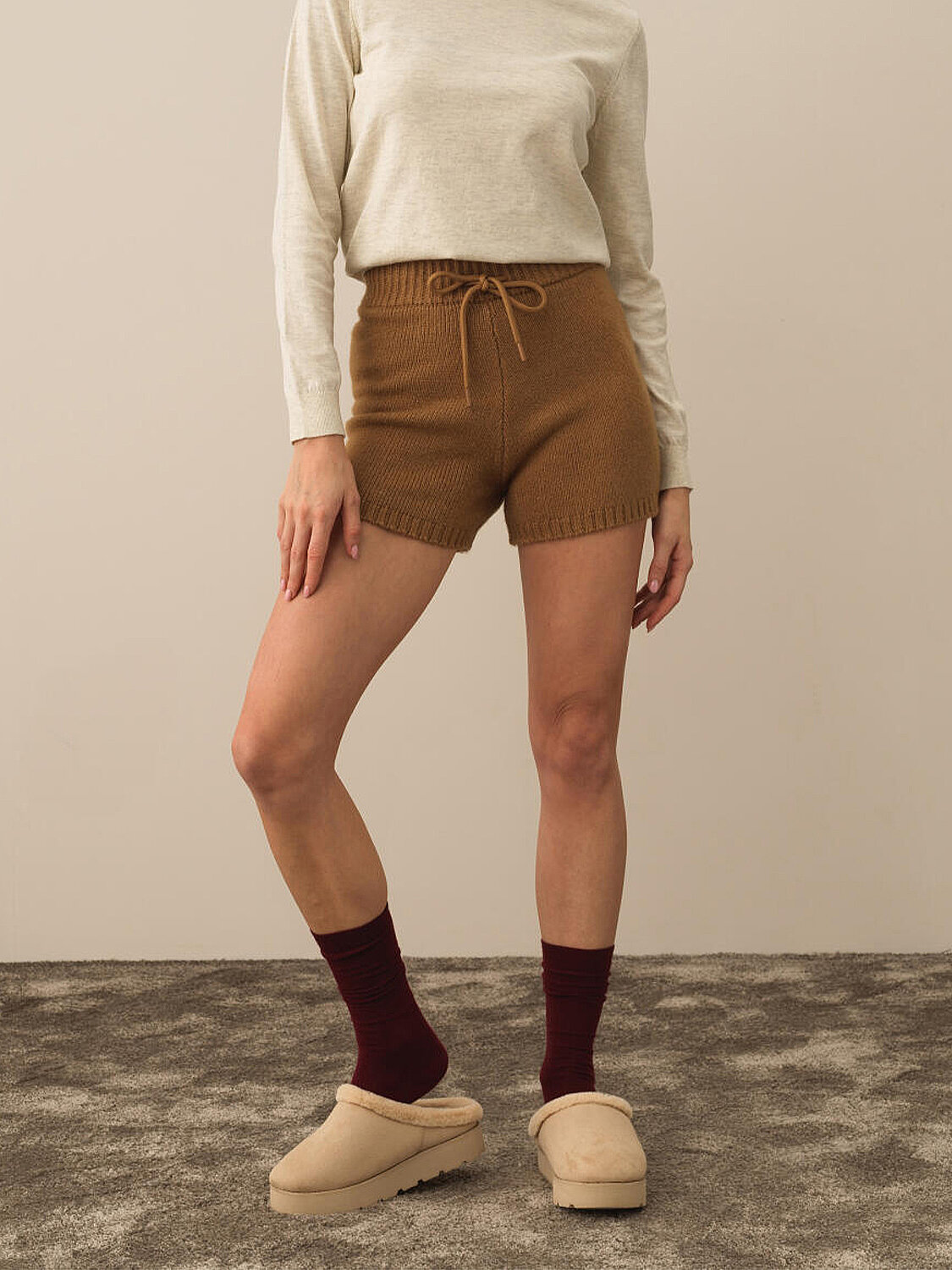 Camel Regular Fit Triko Şort