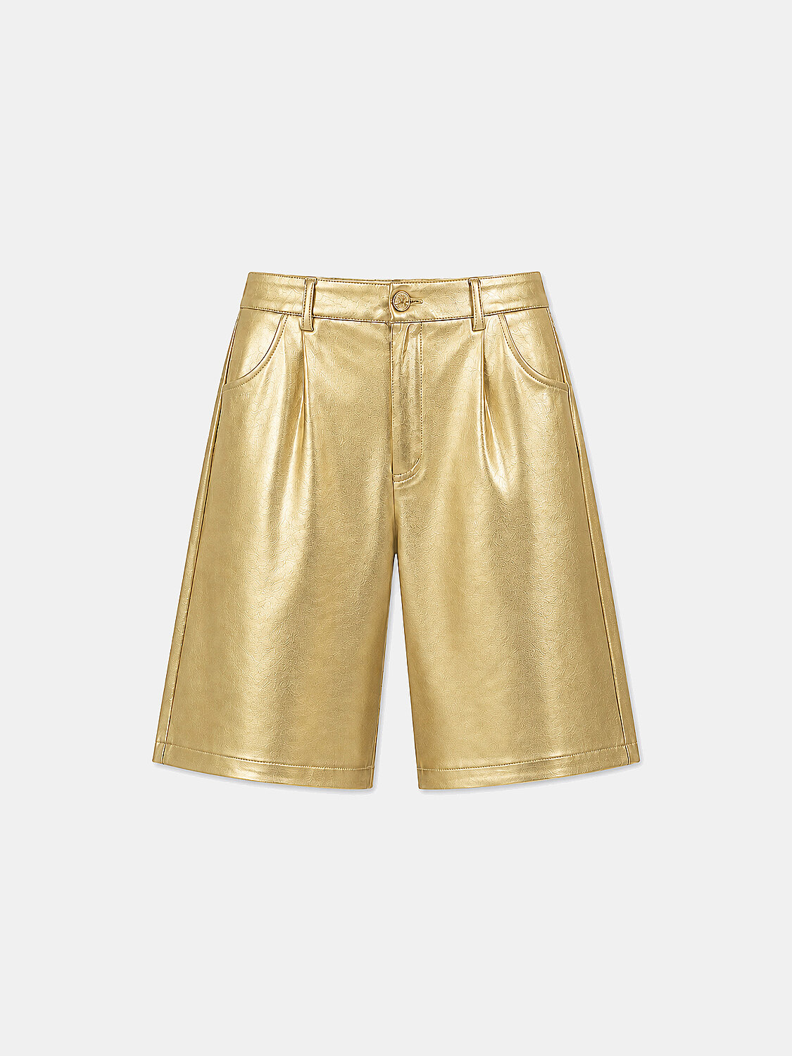 Gold Pamuk Dokulu Oversize Şort