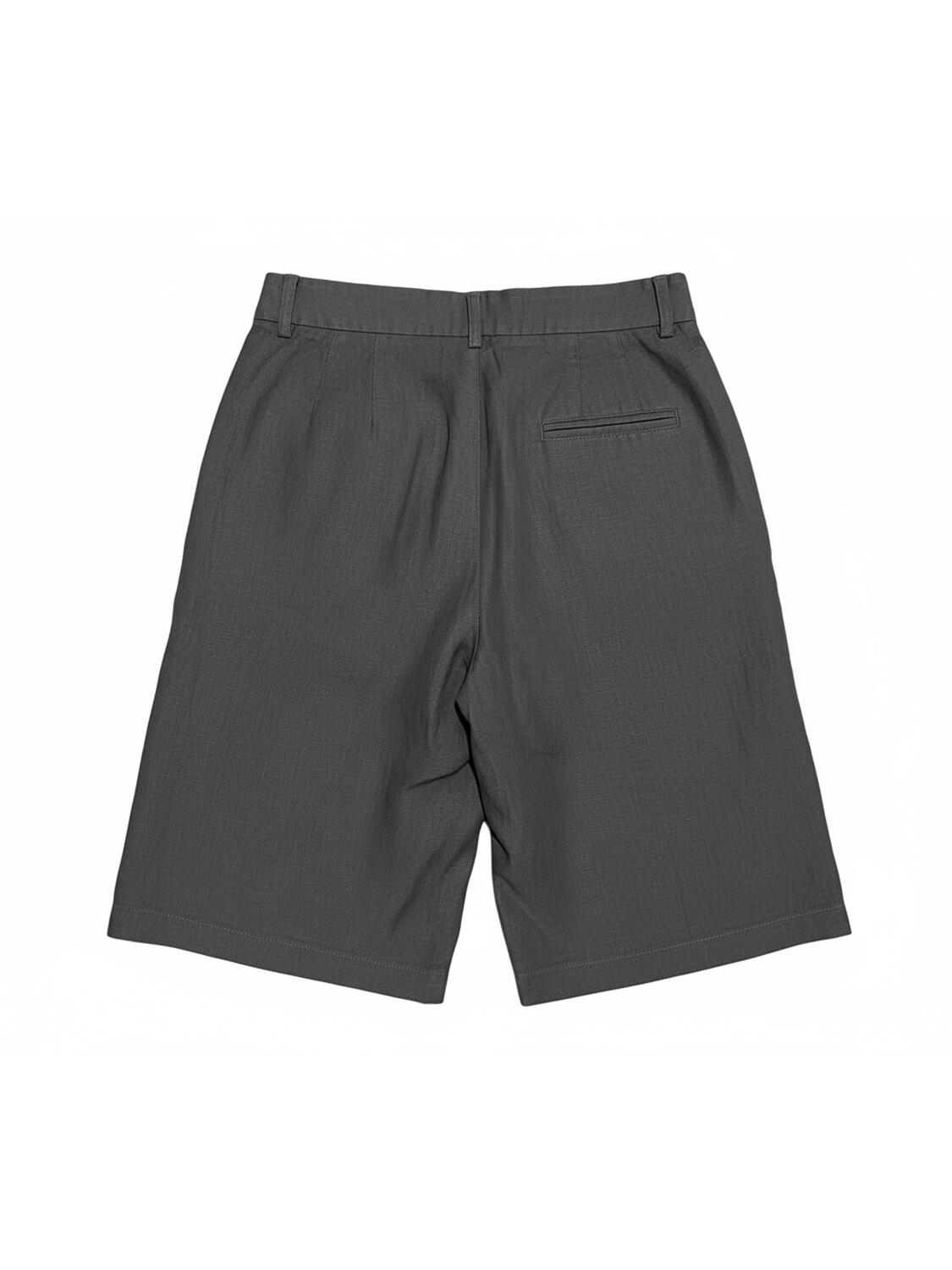 Haki %100 Keten Oversize Şort - 5