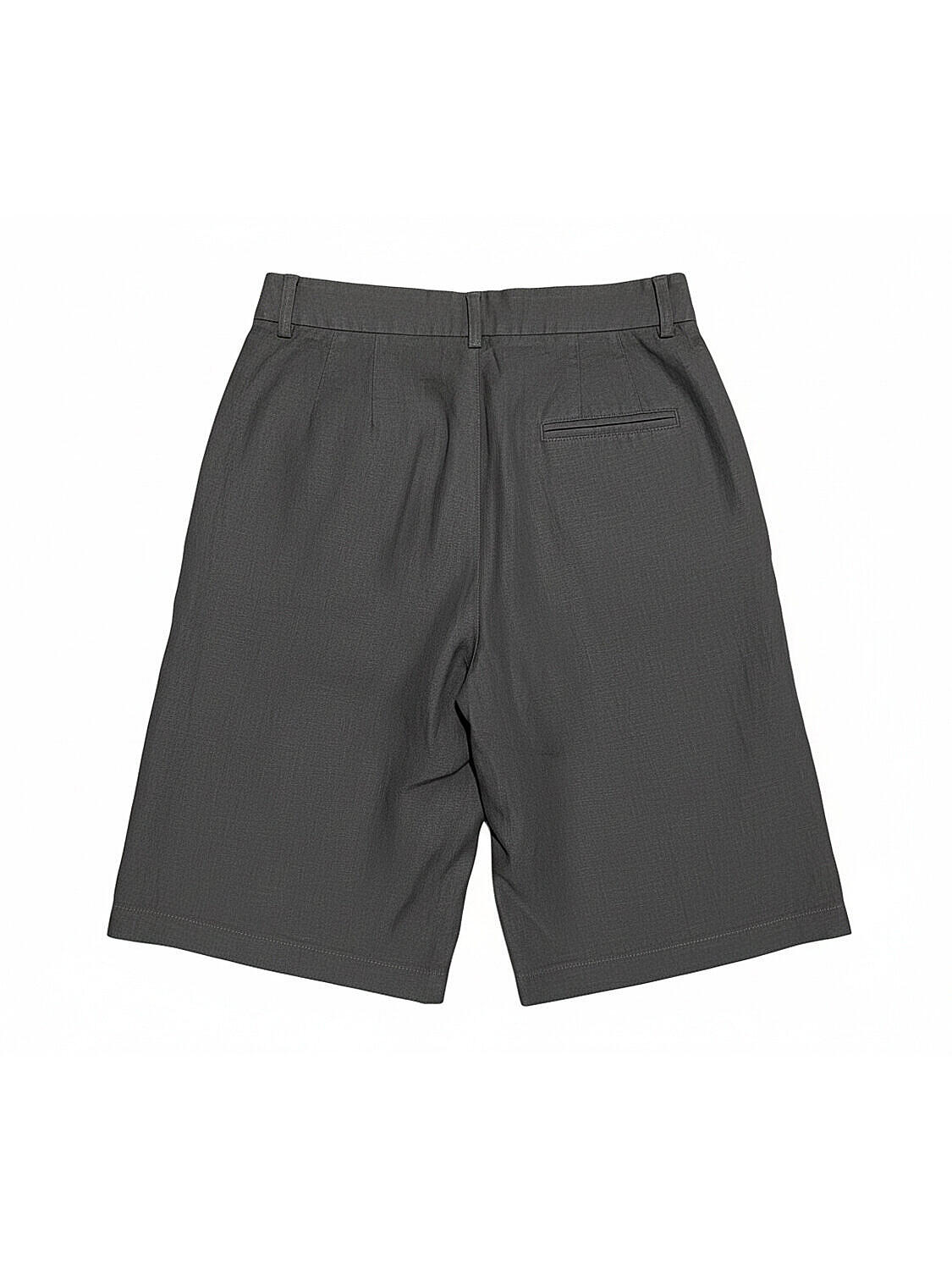 Haki %100 Keten Oversize Şort (5)