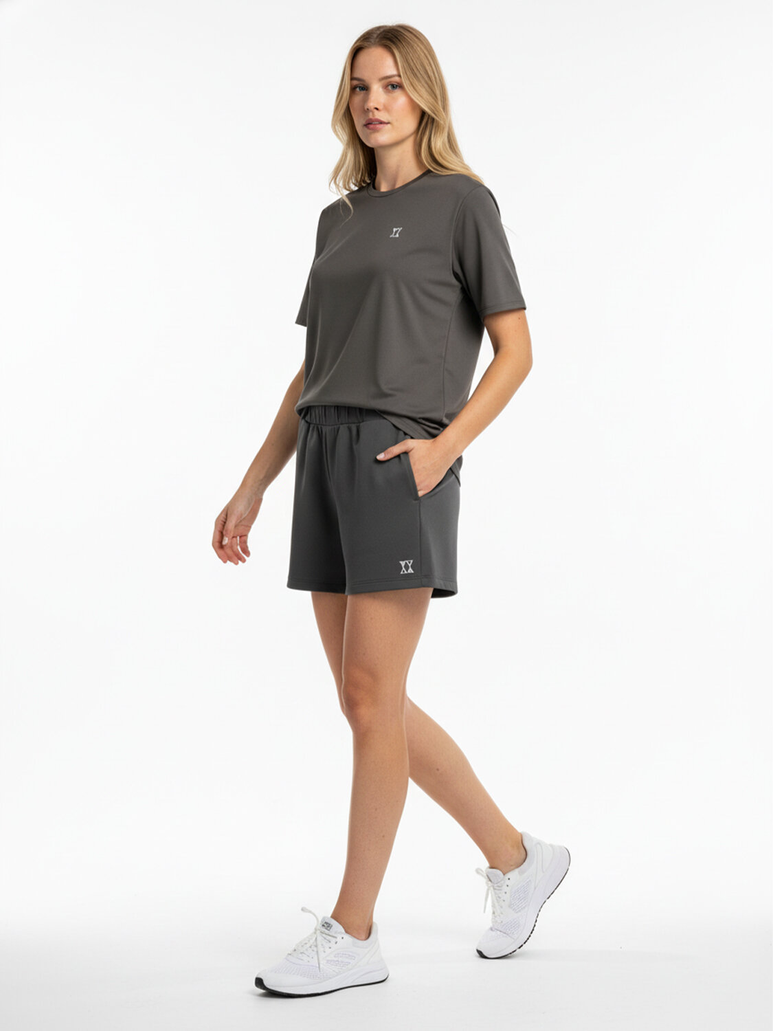 Haki Pamuk Dokulu Oversize Şort - 3