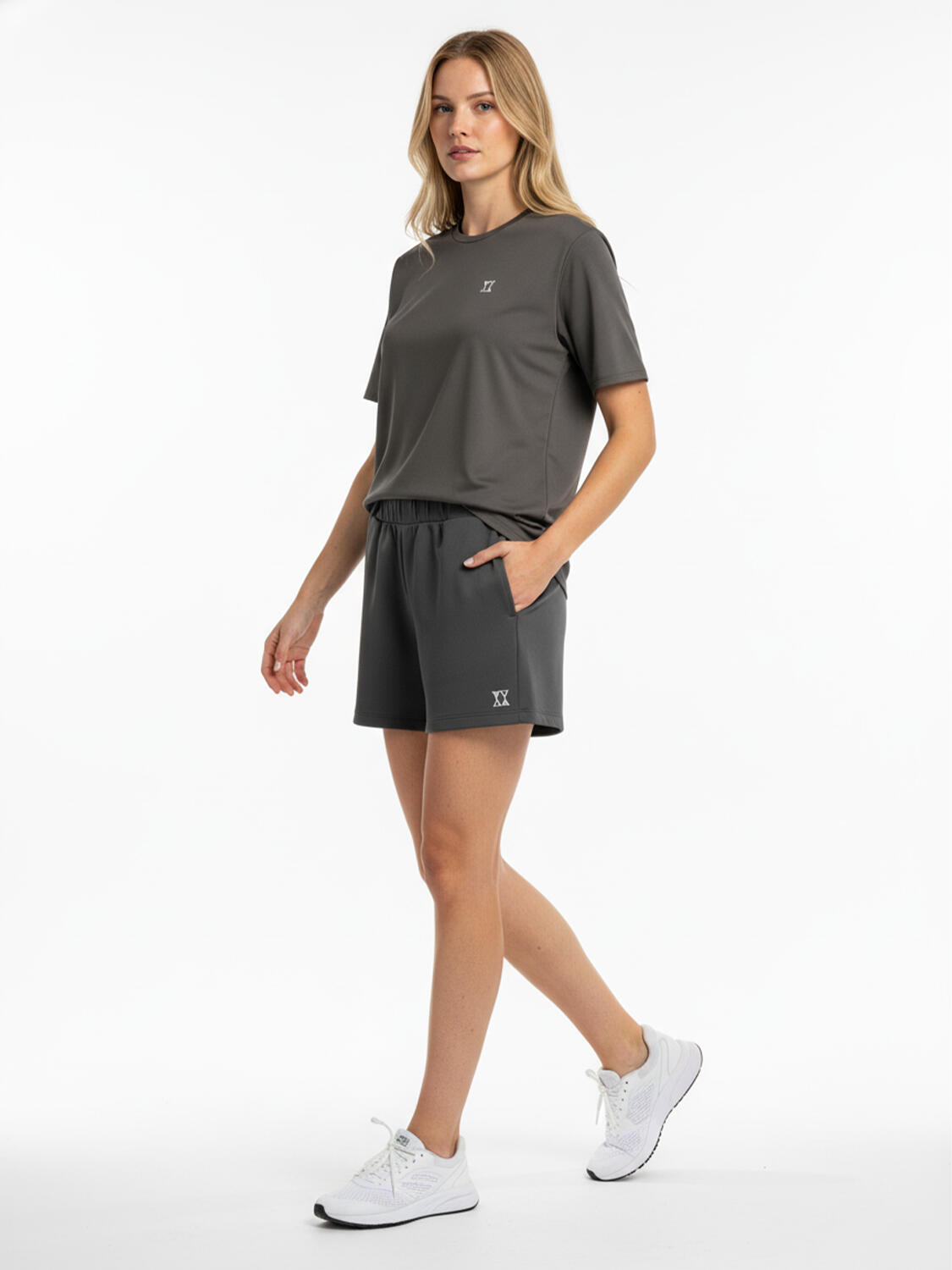 Haki Pamuk Dokulu Oversize Şort - 3