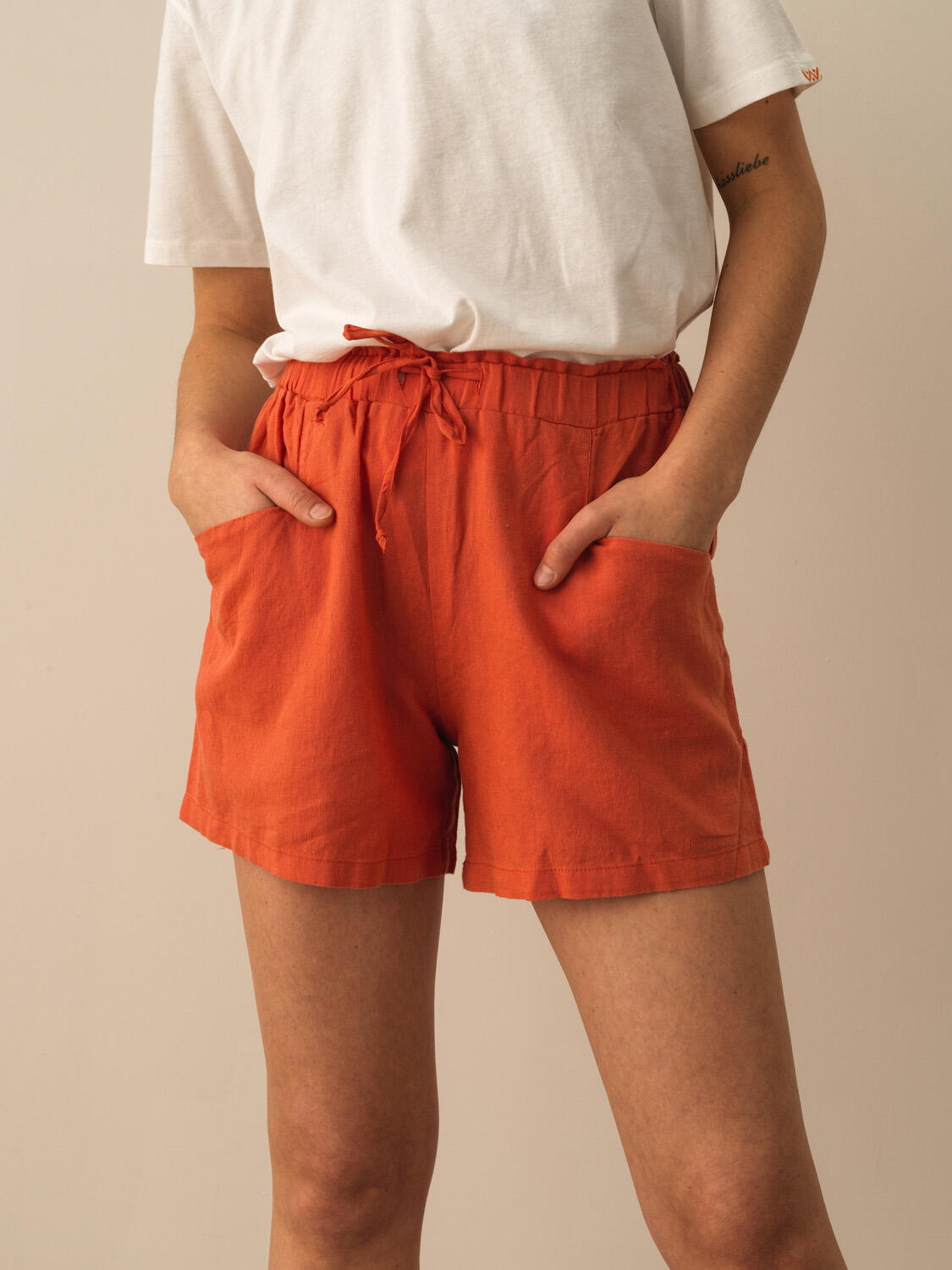 Kiremit %100 Keten Regular Fit Şort