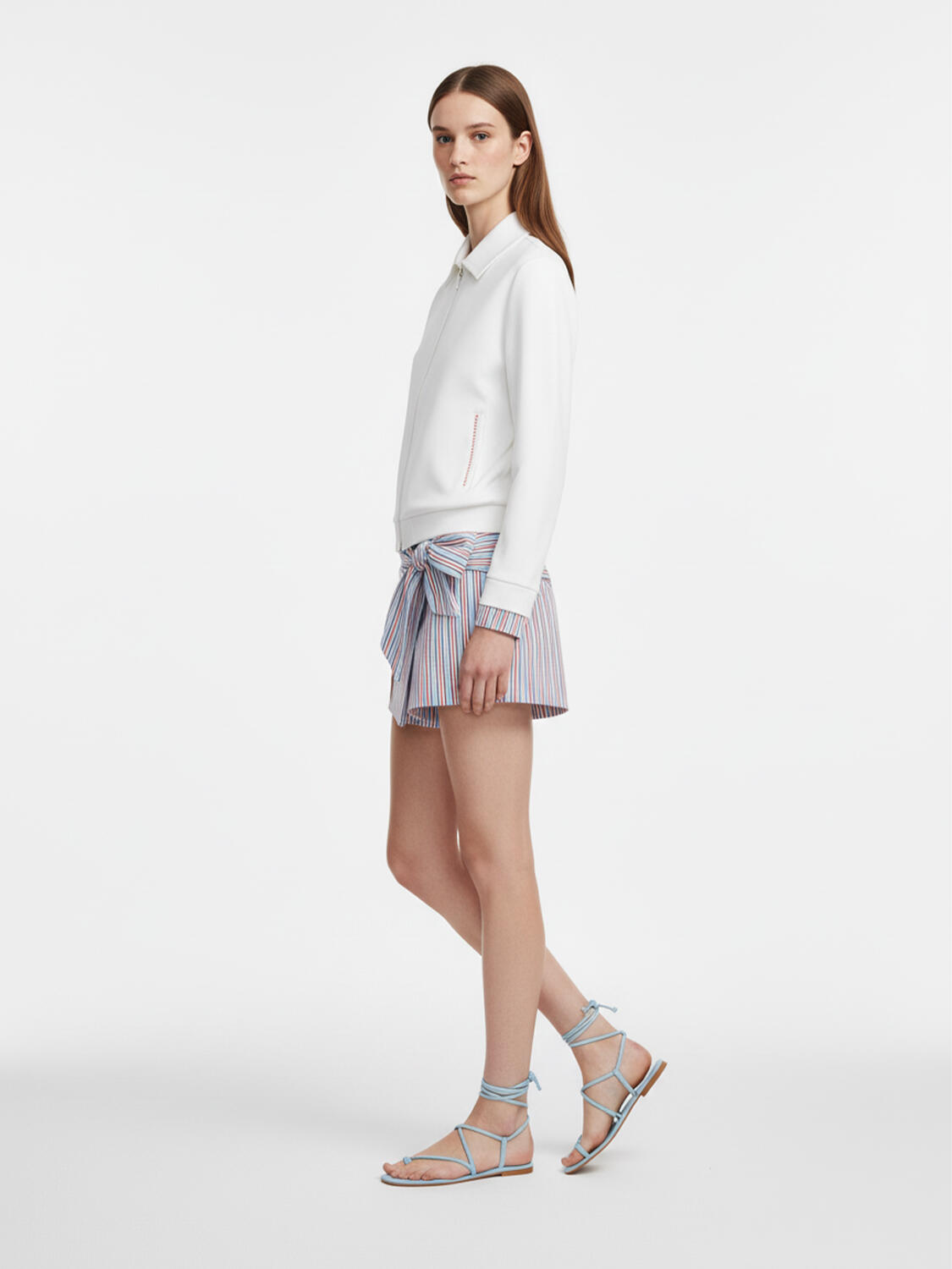 Mavi Pamuk Dokulu Regular Fit Şort - 3