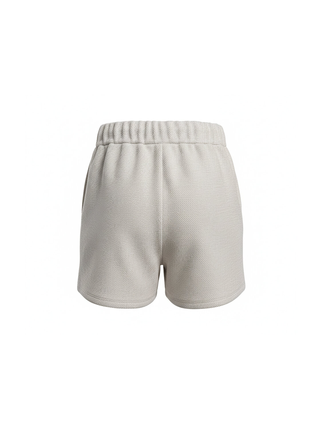 Naturel Pamuk Dokulu Oversize Şort - 5