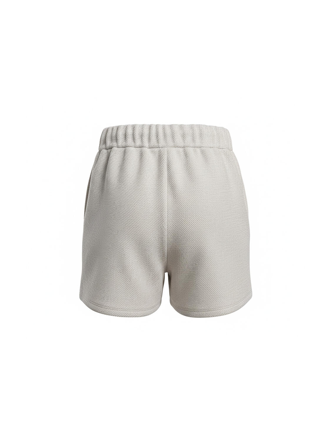 Naturel Pamuk Dokulu Oversize Şort - 5