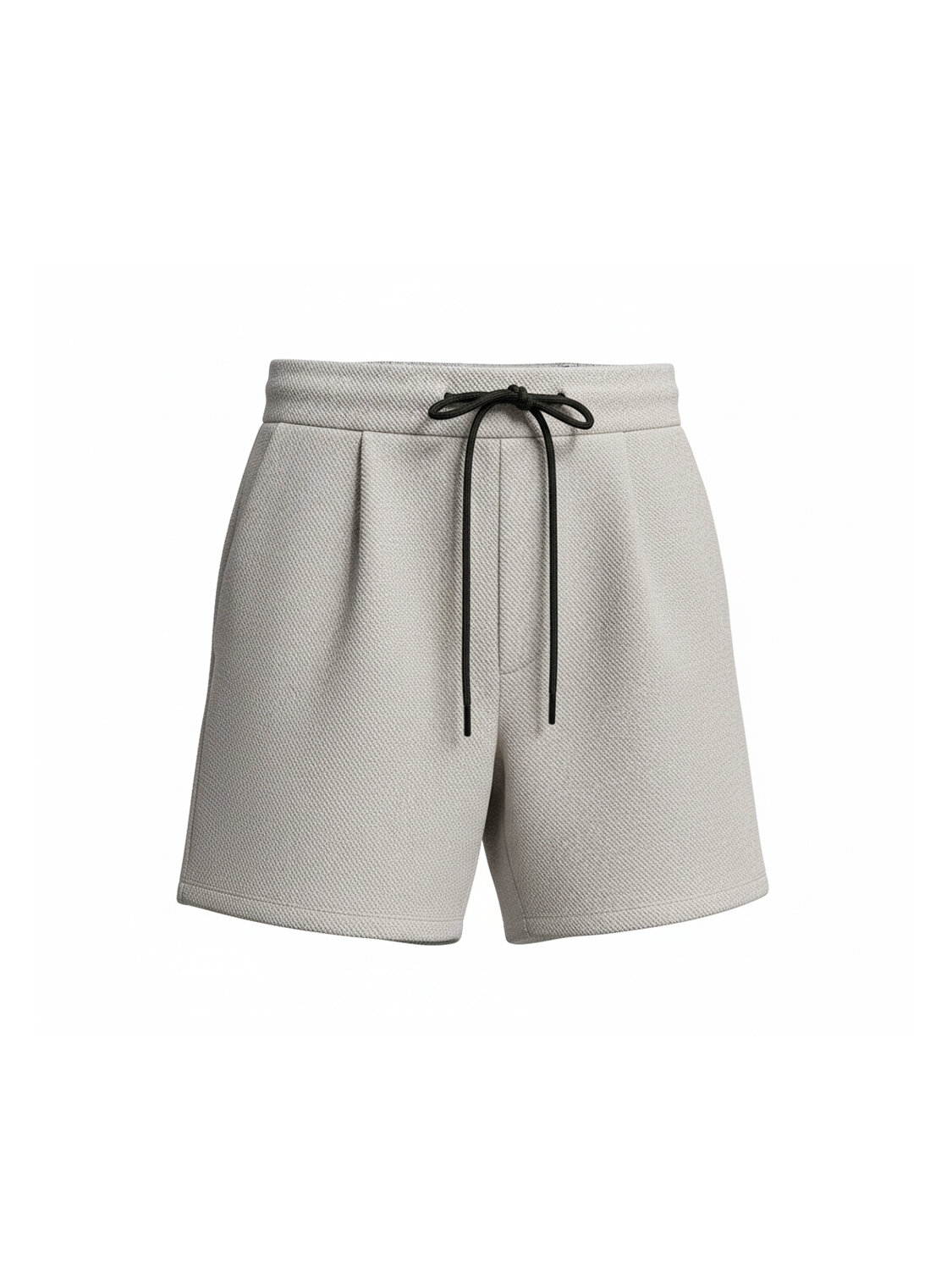 Naturel Pamuk Dokulu Oversize Şort - 4