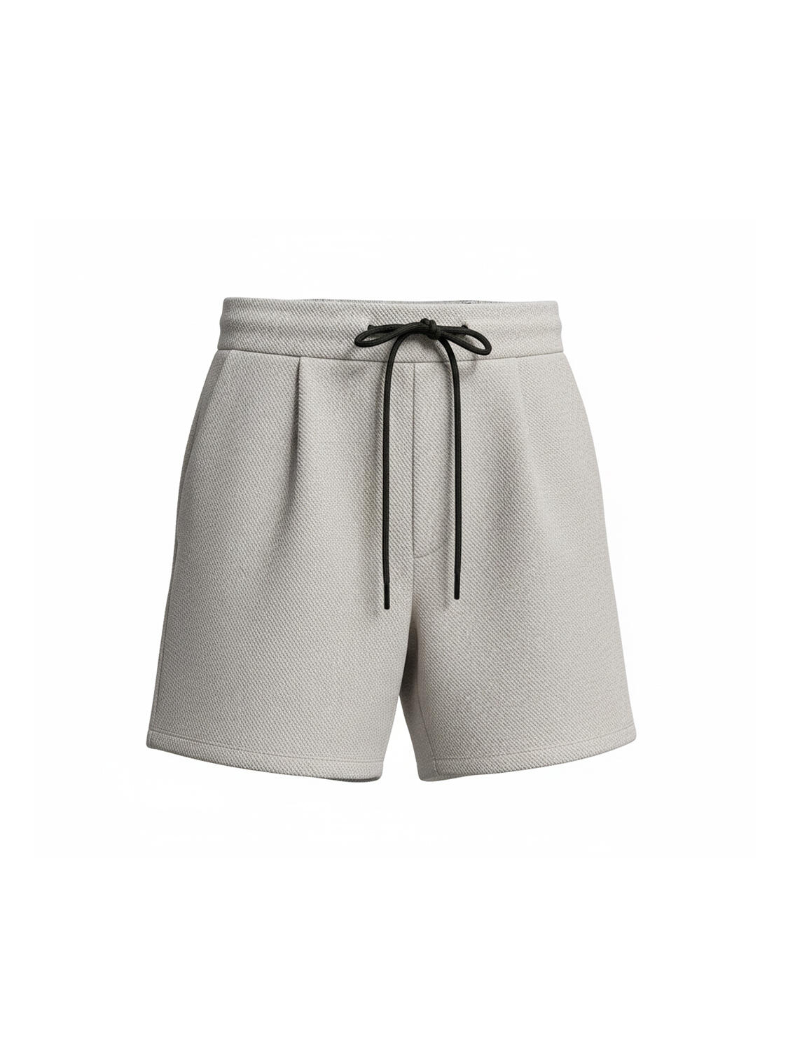 Naturel Pamuk Dokulu Oversize Şort - 4