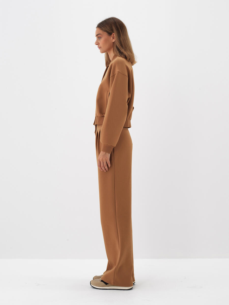 Camel Pamuk Dokulu Oversize Sweat Pantolon - 4