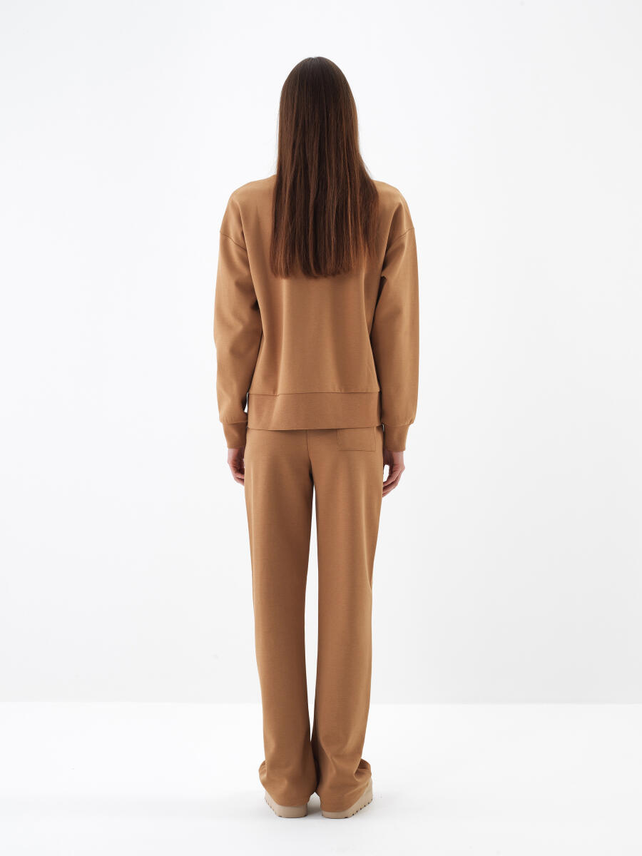 Camel Pamuk Dokulu Regular Fit Sweat Pantolon - 4