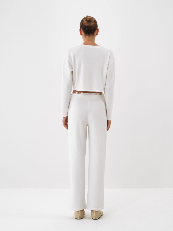 Ekru Regular Fit Sweat Pantolon - 4