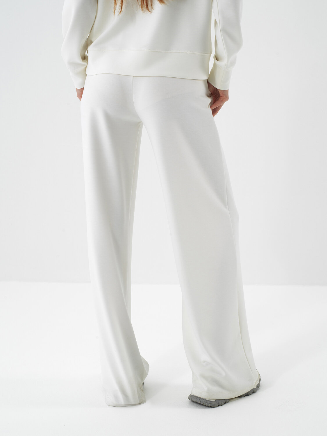 Ekru Modal Dokulu Oversize Sweat Pantolon - Xint