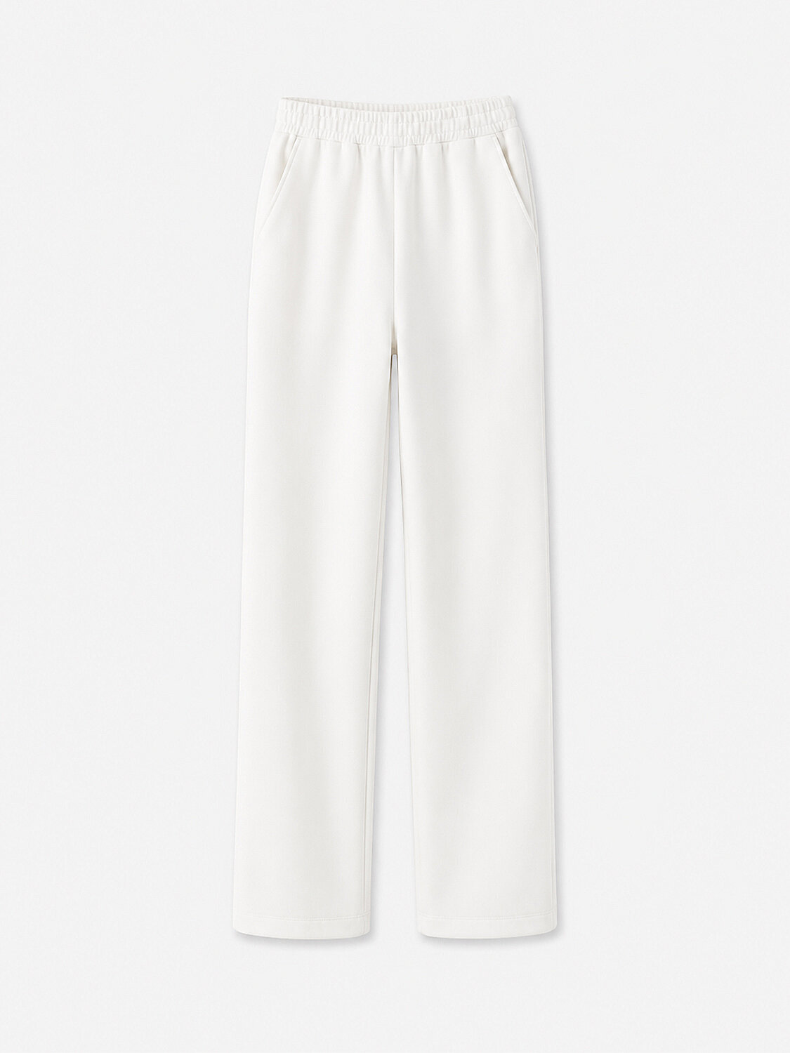 Ekru Pamuk Dokulu Oversize Sweat Pantolon - 5