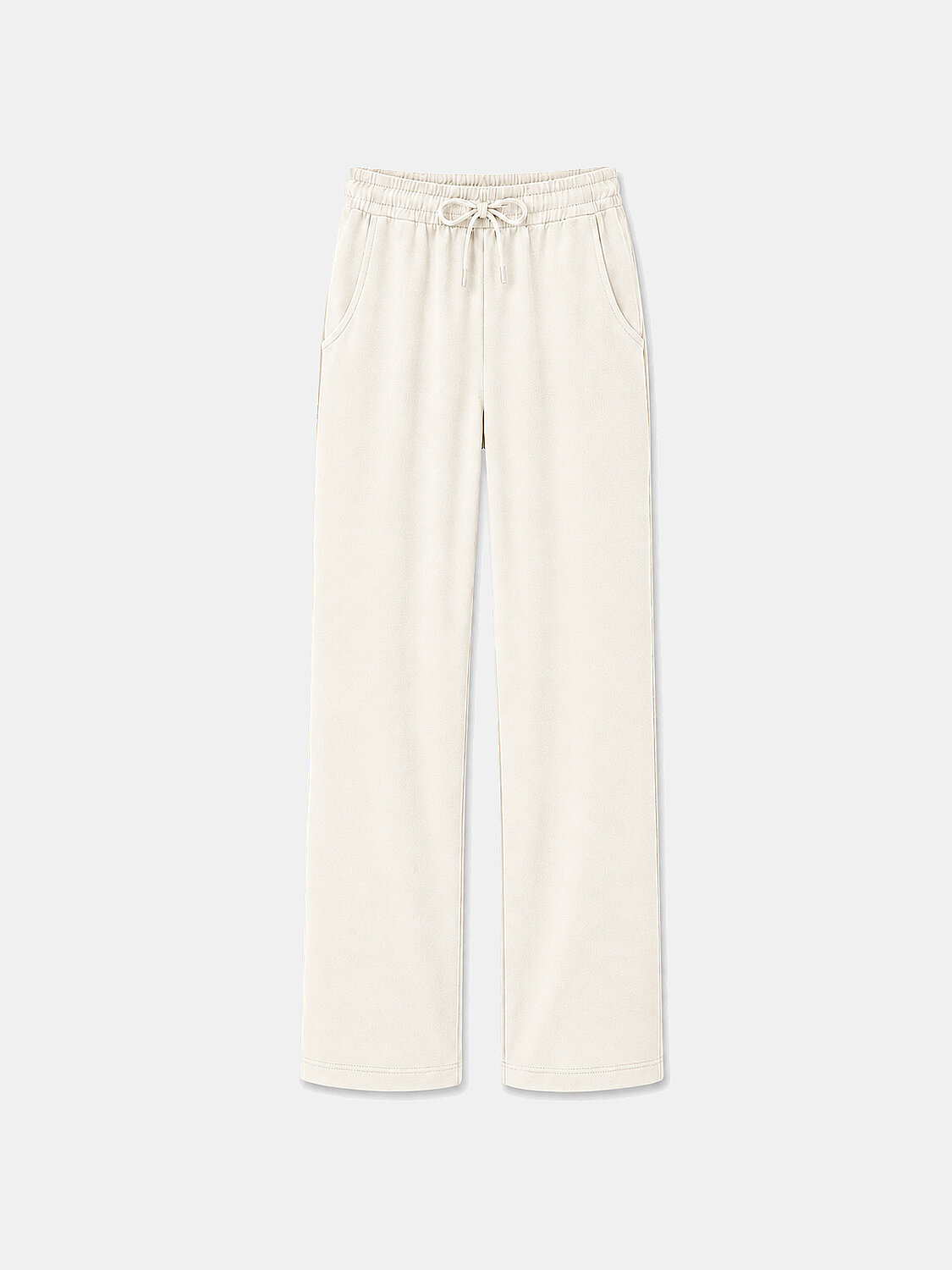 Ekru Oversize Pamuk Sweat Pantolon - 1