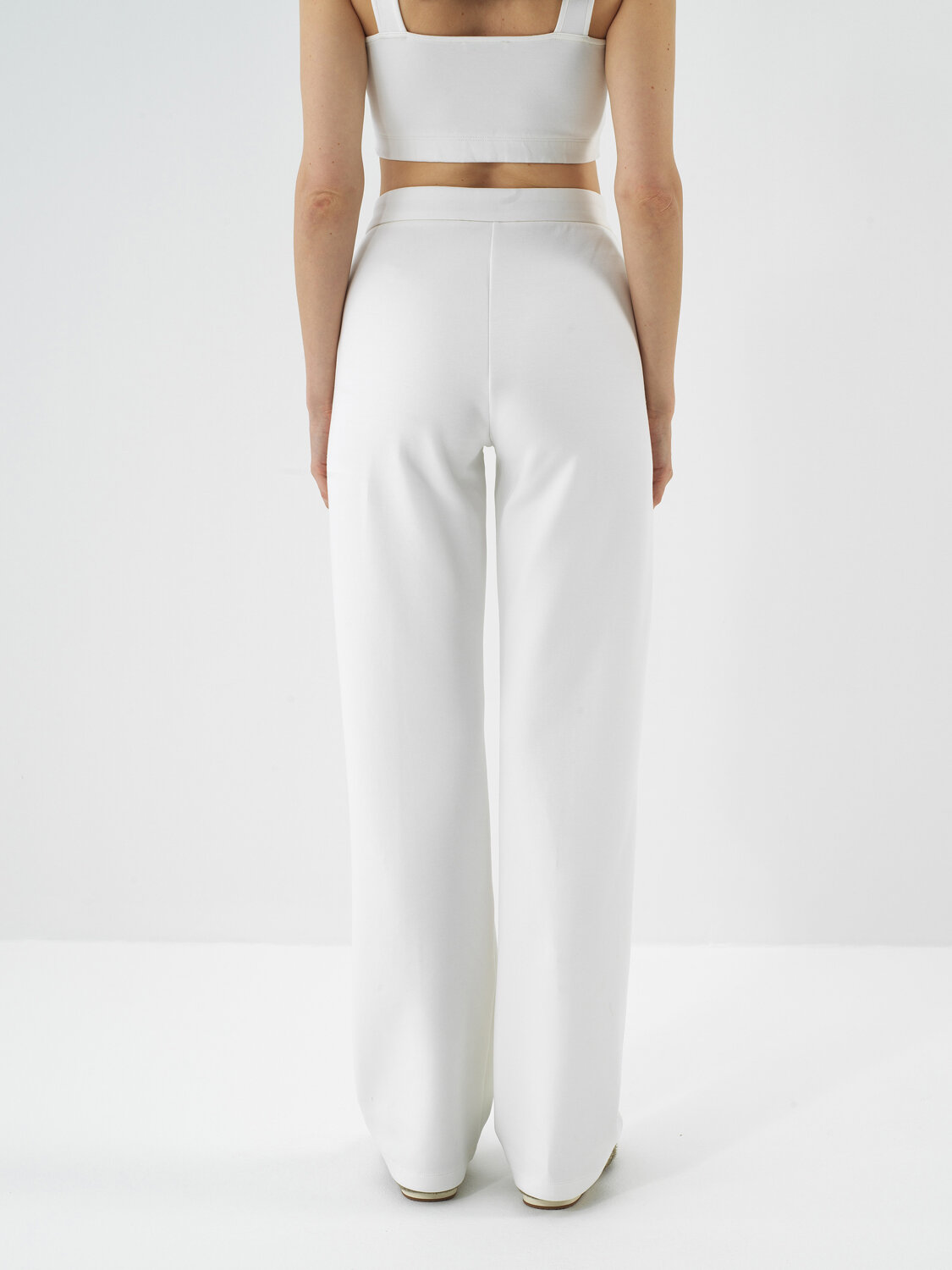 Ekru Pamuk Dokulu Oversize Sweat Pantolon - Xint