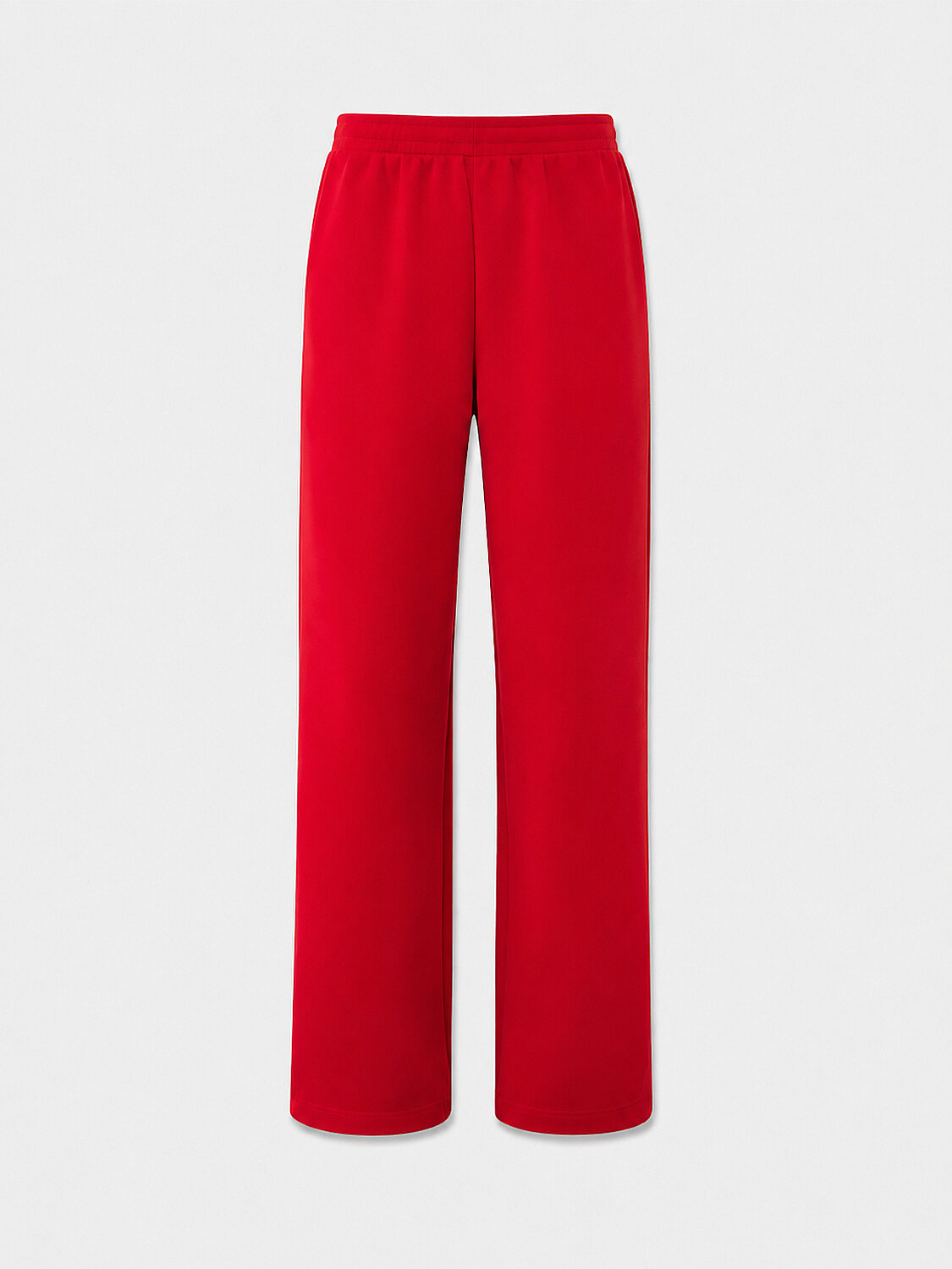 Kırmızı Pamuk Dokulu Oversize Sweat Pantolon - 5