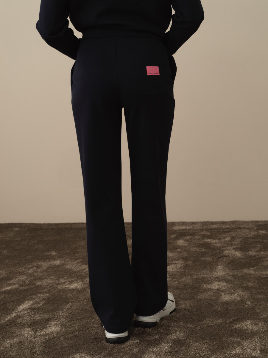 Lacivert Pamuk Dokulu Regular Fit Sweat Pantolon - 4