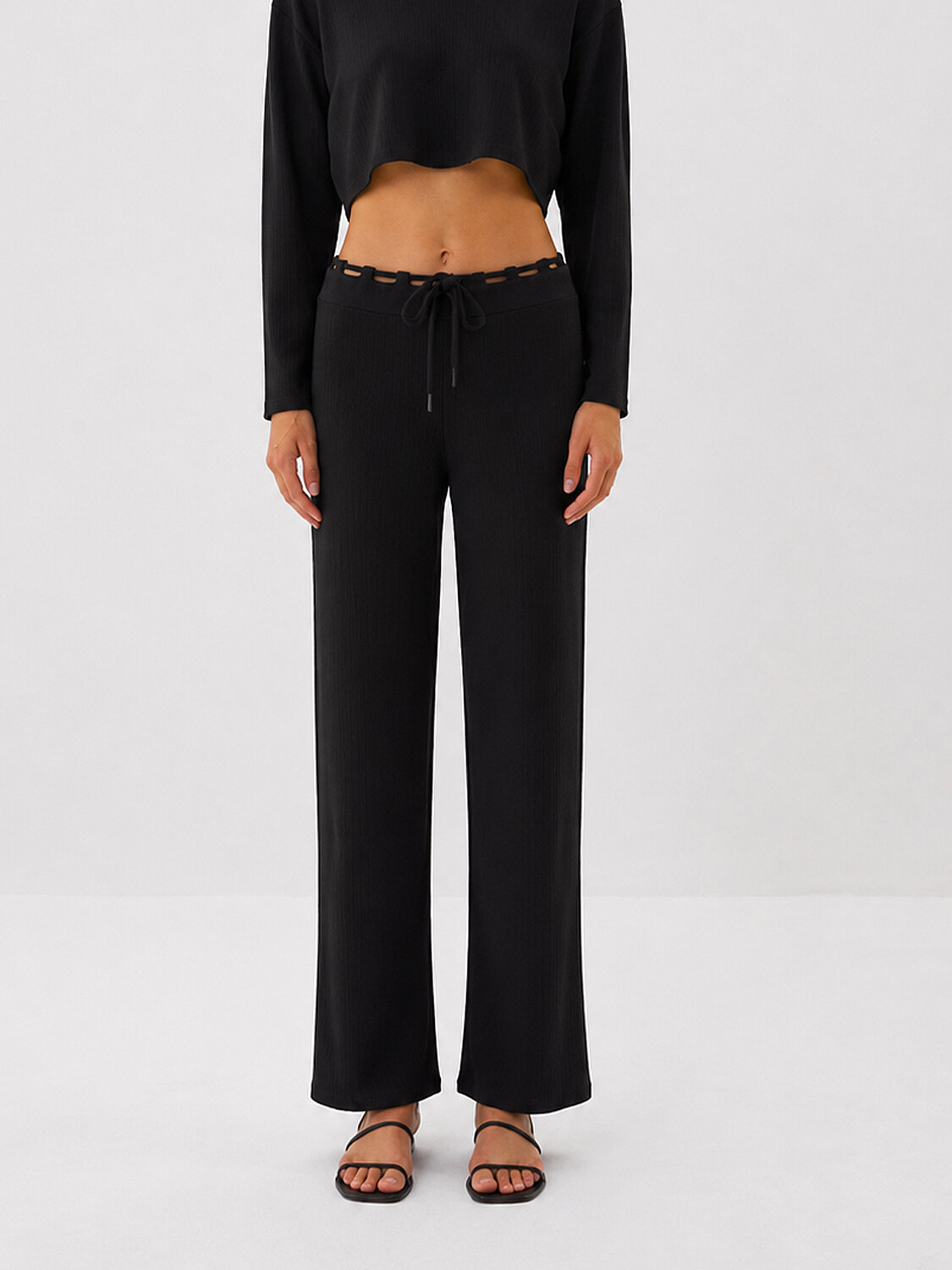Siyah Regular Fit Sweat Pantolon