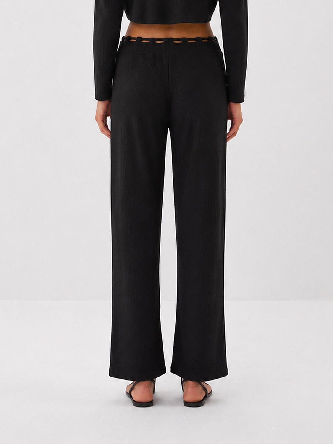 Siyah Regular Fit Sweat Pantolon - 3