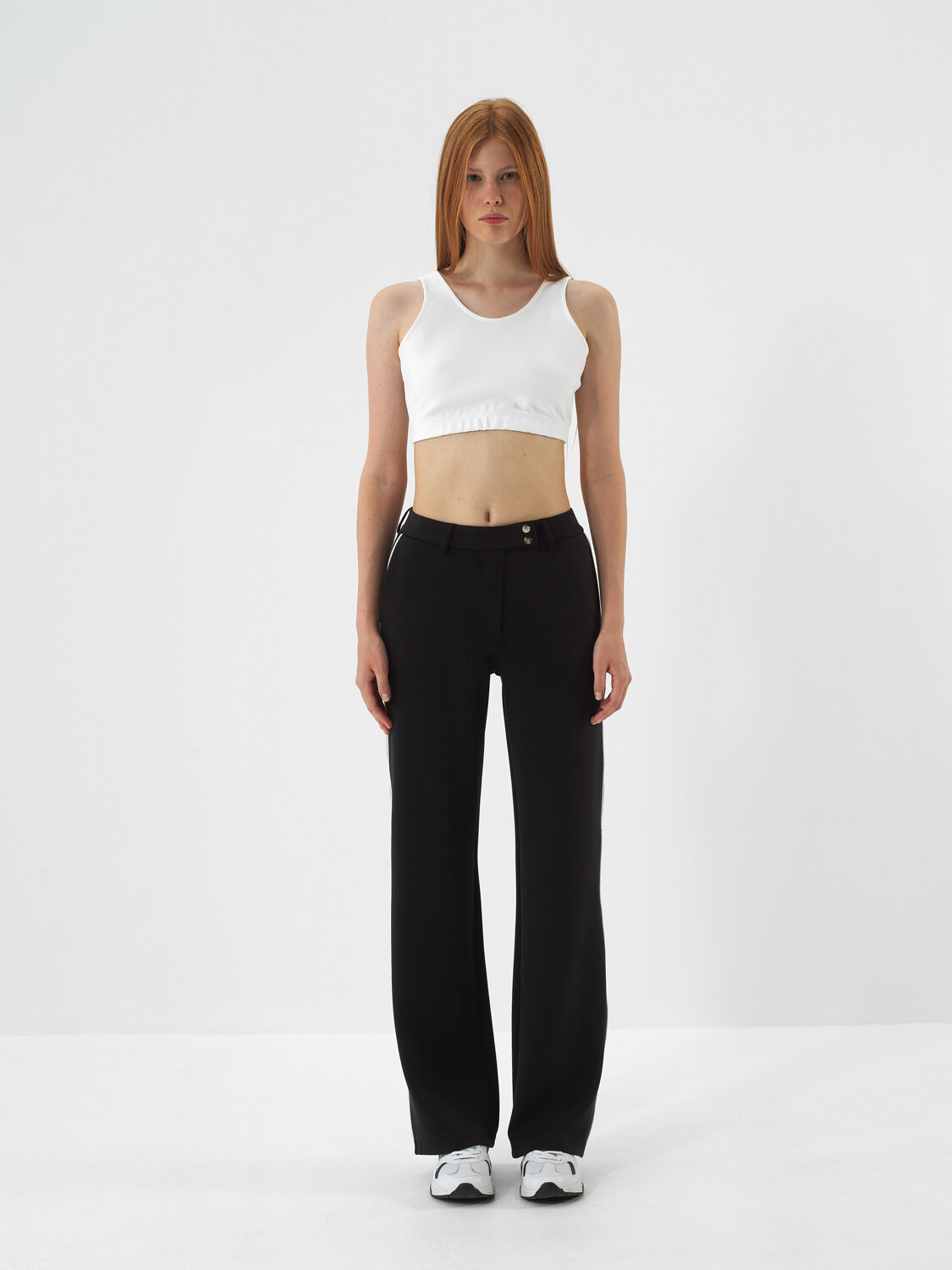 Siyah Modal Dokulu Regular Fit Sweat Pantolon - Xint