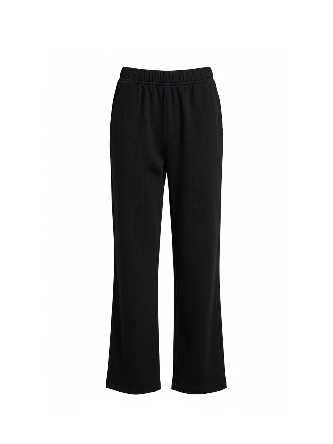 Siyah Pamuk Dokulu Oversize Sweat Pantolon - 4