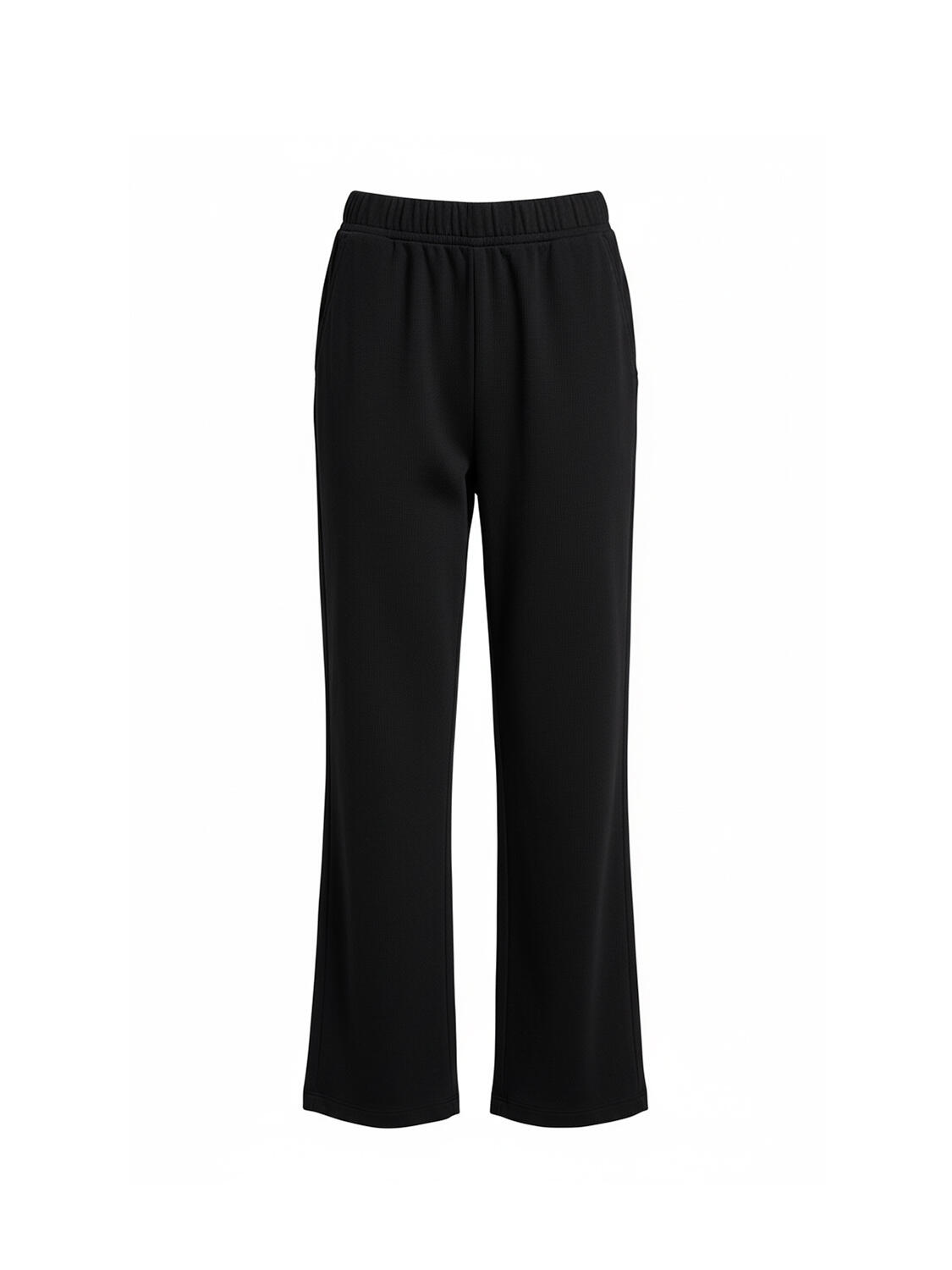 Siyah Pamuk Dokulu Oversize Sweat Pantolon - 4