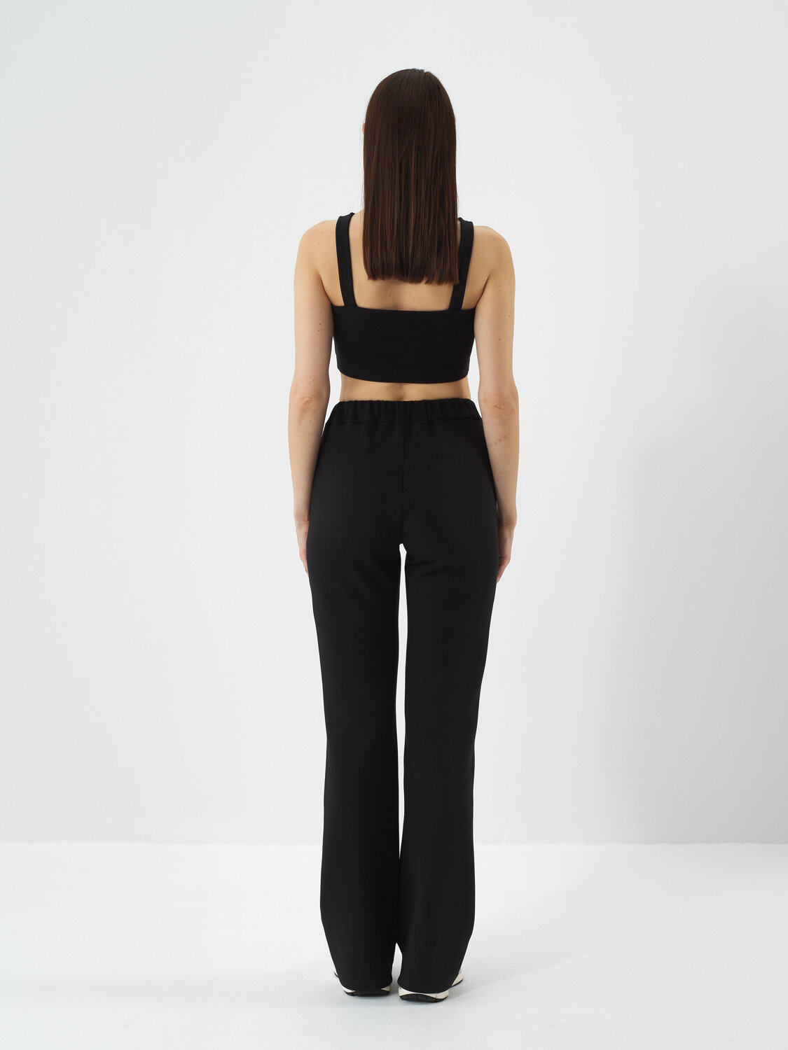 Siyah Pamuk Dokulu Regular Fit Sweat Pantolon - Xint